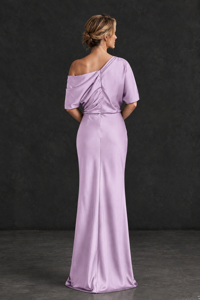 BOLODOO Lilac Satin Asymmetric Mother of the Bride Dress - Lilac - Lilac_2