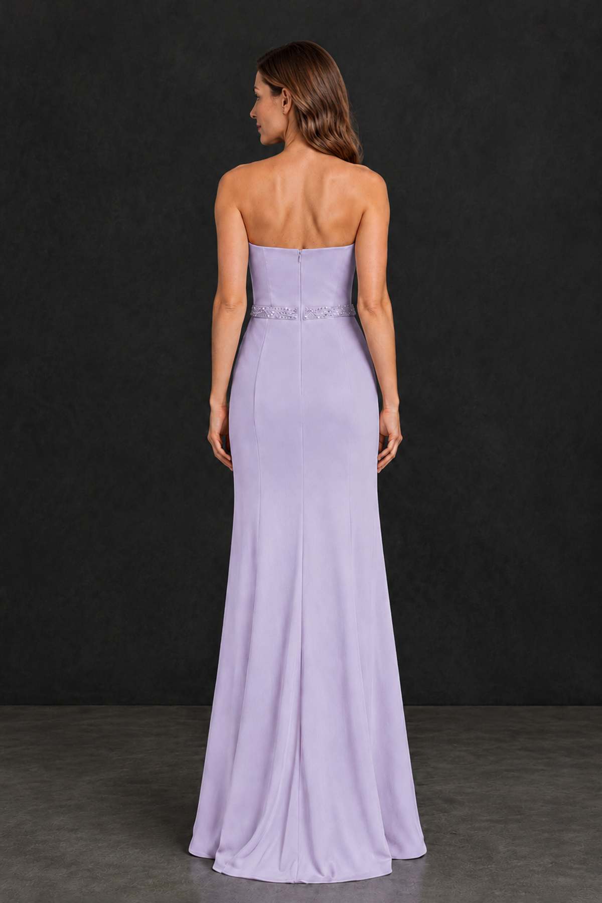 BOLODOO Lilac Strapless Mother of the Bride Dress with 3D Floral Appliques - Lilac - Lilac_2