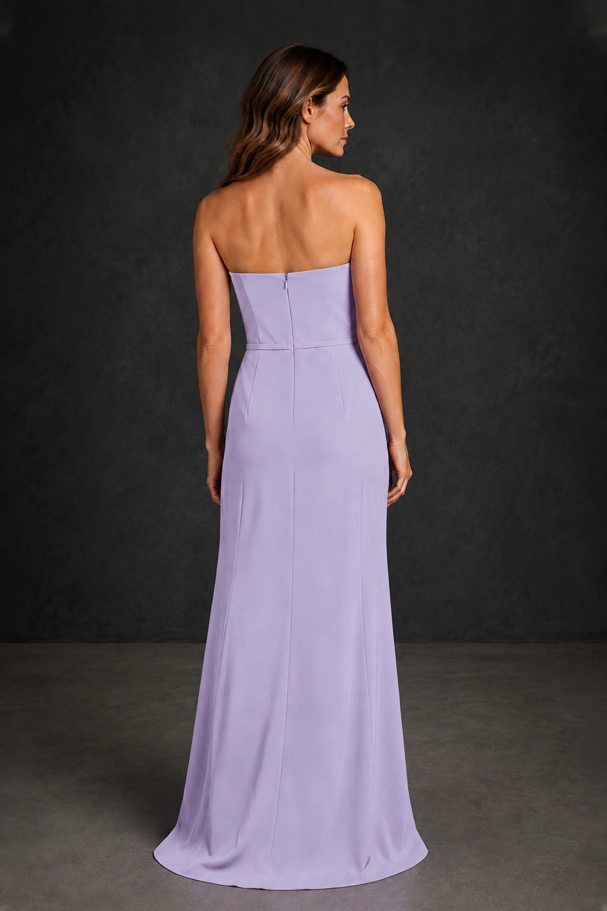 BOLODOO Lilac Strapless Mother of the Bride Dress with Ruffle Detail - Lilac - Lilac_2