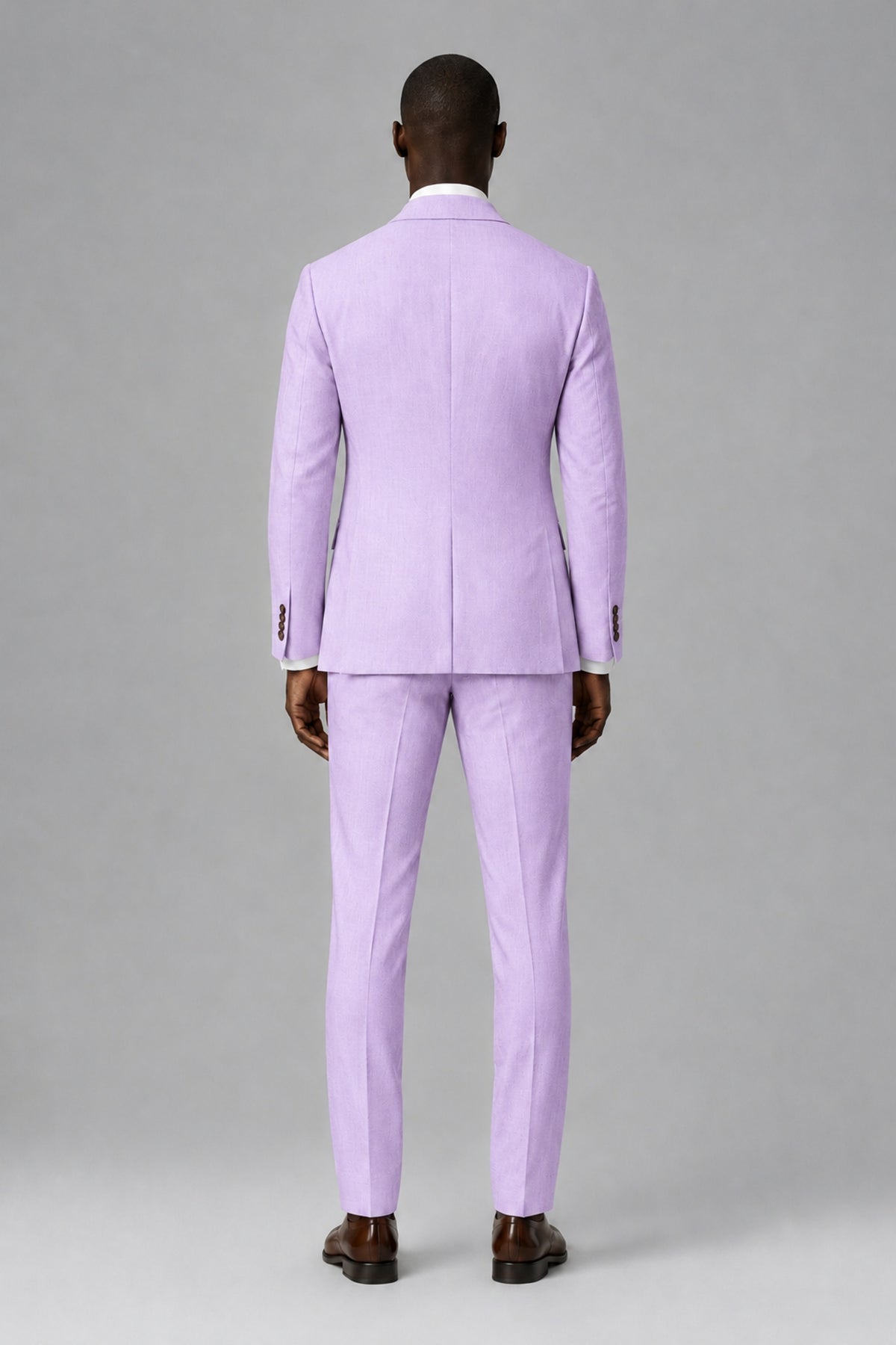 Men's Lilac Two-Piece Notch Lapel Suit - Lilac - Lilac_3