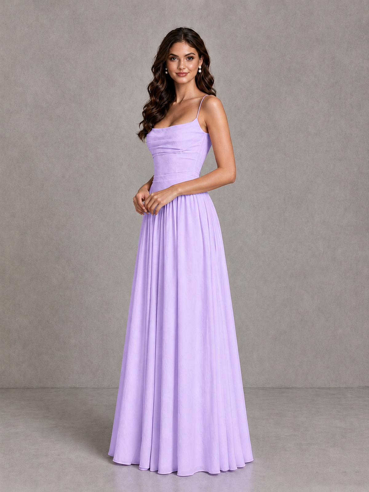 BOLODOO Lilac Lace-Up Back A-Line Bridesmaid Dress - Lilac - Lilac_3