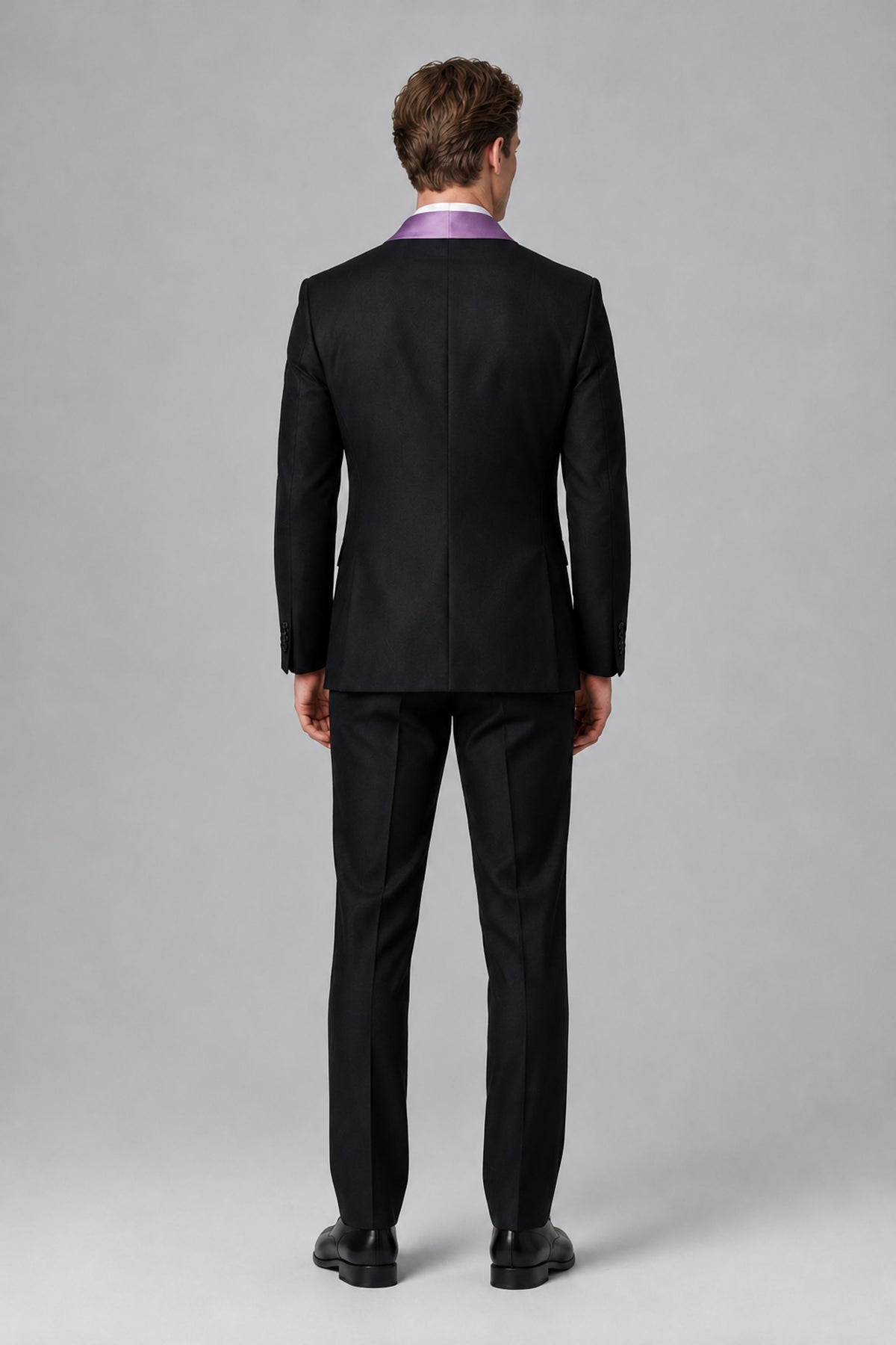 Bolodoo Men's Lilac 3-Piece Shawl Lapel Tuxedo Suit - Lilac - Lilac_3