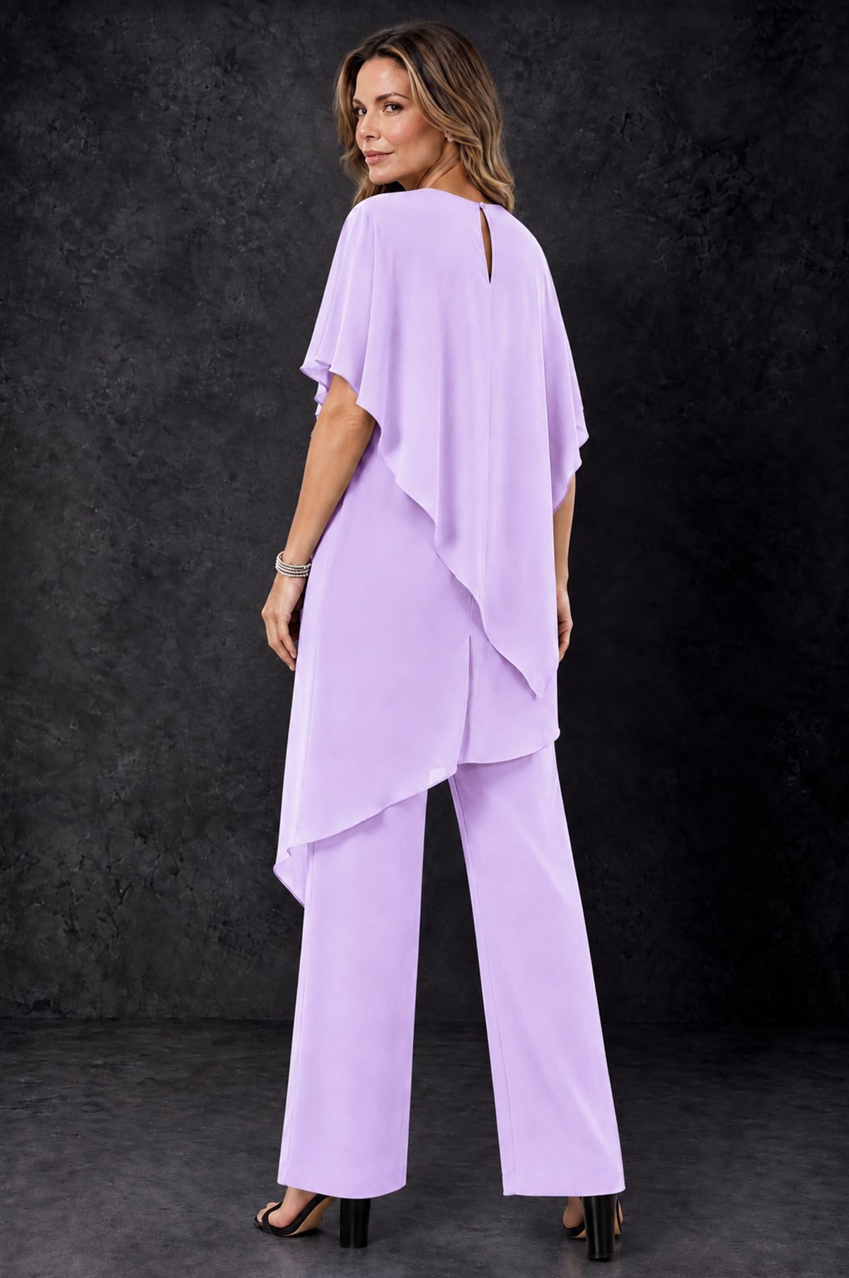 BOLODOO Lilac Chiffon Two Piece Mother of the Bride Pant Suit - Lilac - Lilac_4