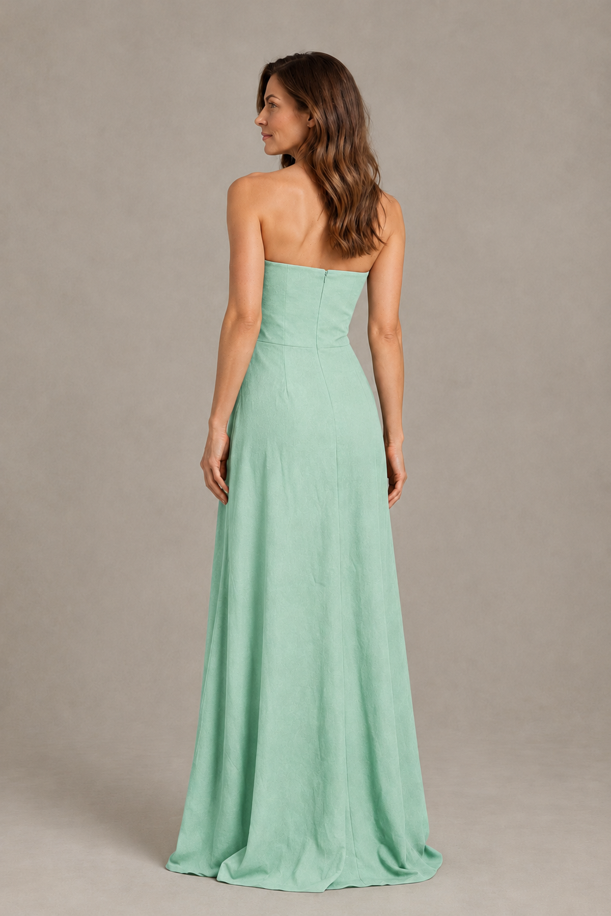 BOLODOO Mint Green Strapless Floral Mother of the Bride Gown - Mint Green - Mint Green_02