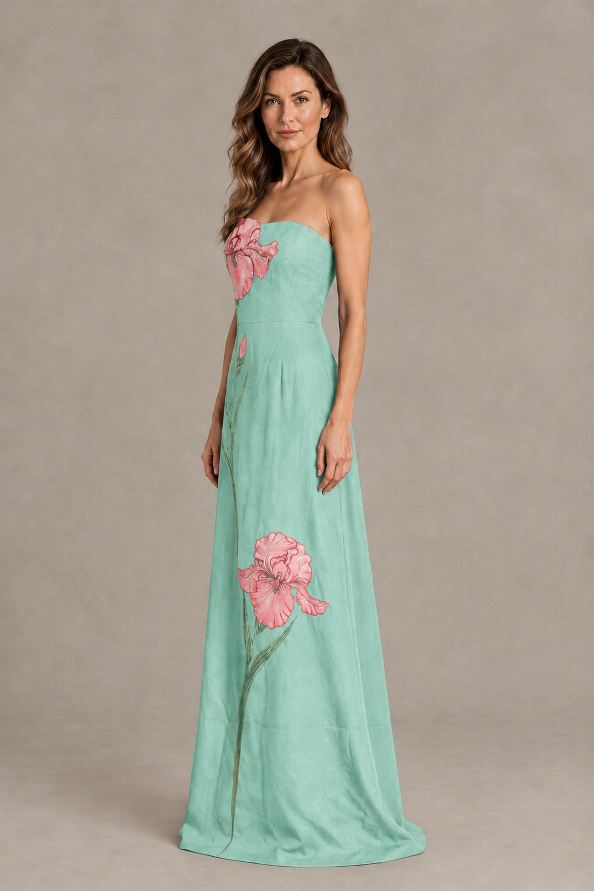 BOLODOO Mint Green Strapless Floral Mother of the Bride Gown - Mint Green - Mint Green_03