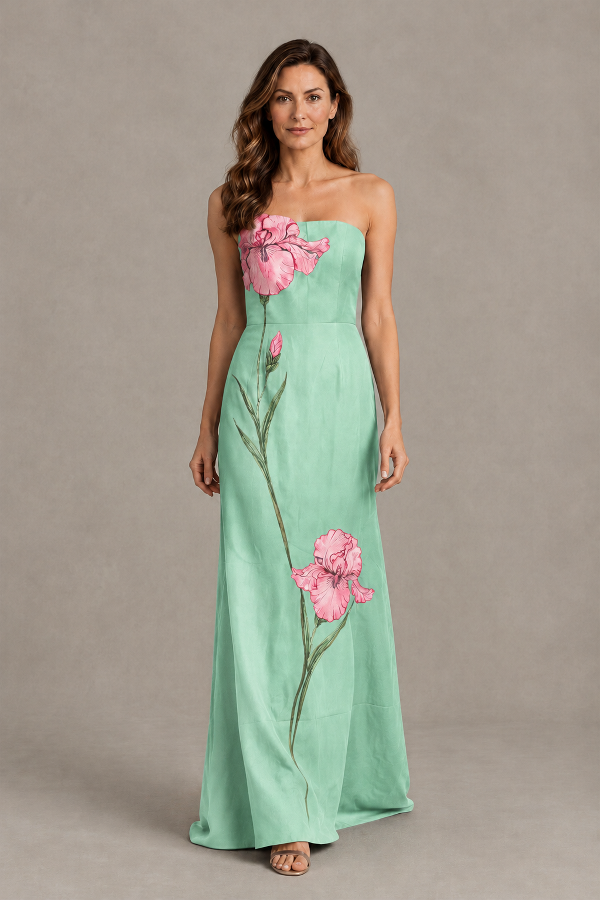 BOLODOO Mint Green Strapless Floral Mother of the Bride Gown - Mint Green - Mint Green_04