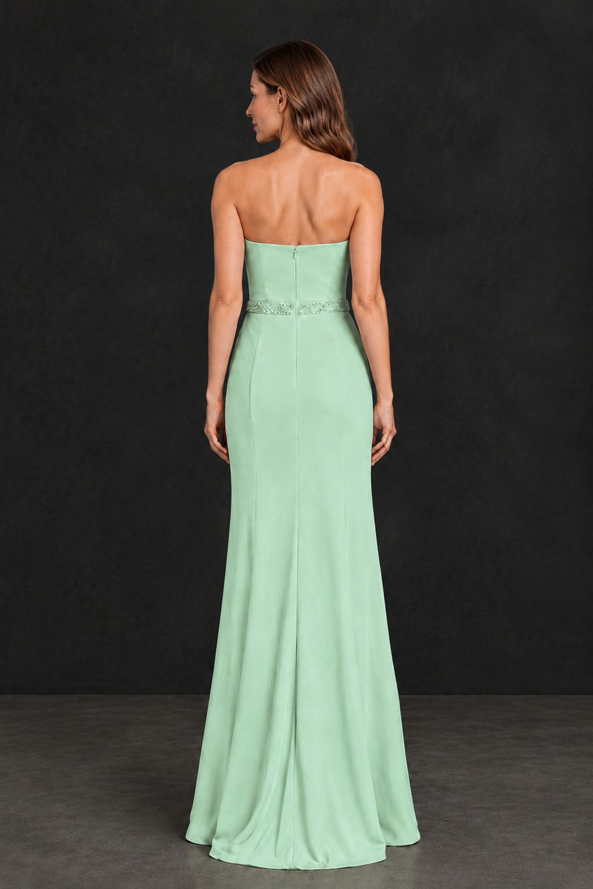 BOLODOO Mint Green Strapless Mother of the Bride Dress with 3D Floral Appliques - Mint Green - Mint_Green_2