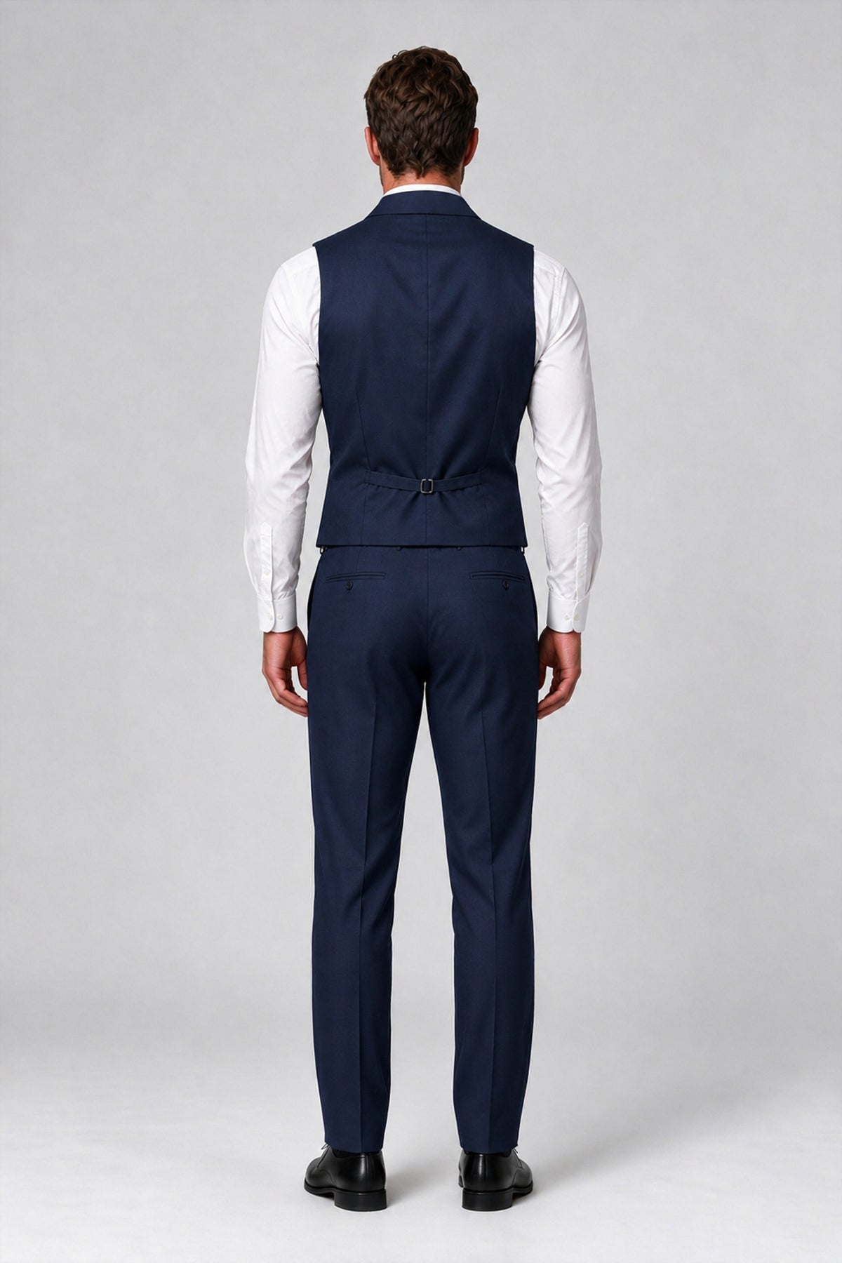 Bolodoo Men's Navy Blue Double-Breasted Vest and Pants 2-Piece Suit - Navy Blue - Navy Blue_3