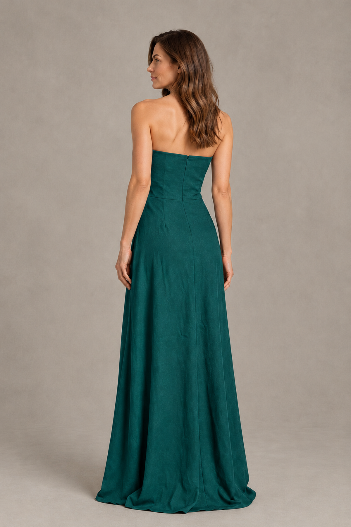 BOLODOO Peacock Strapless Floral Mother of the Bride Gown - Peacock - Peacock_02