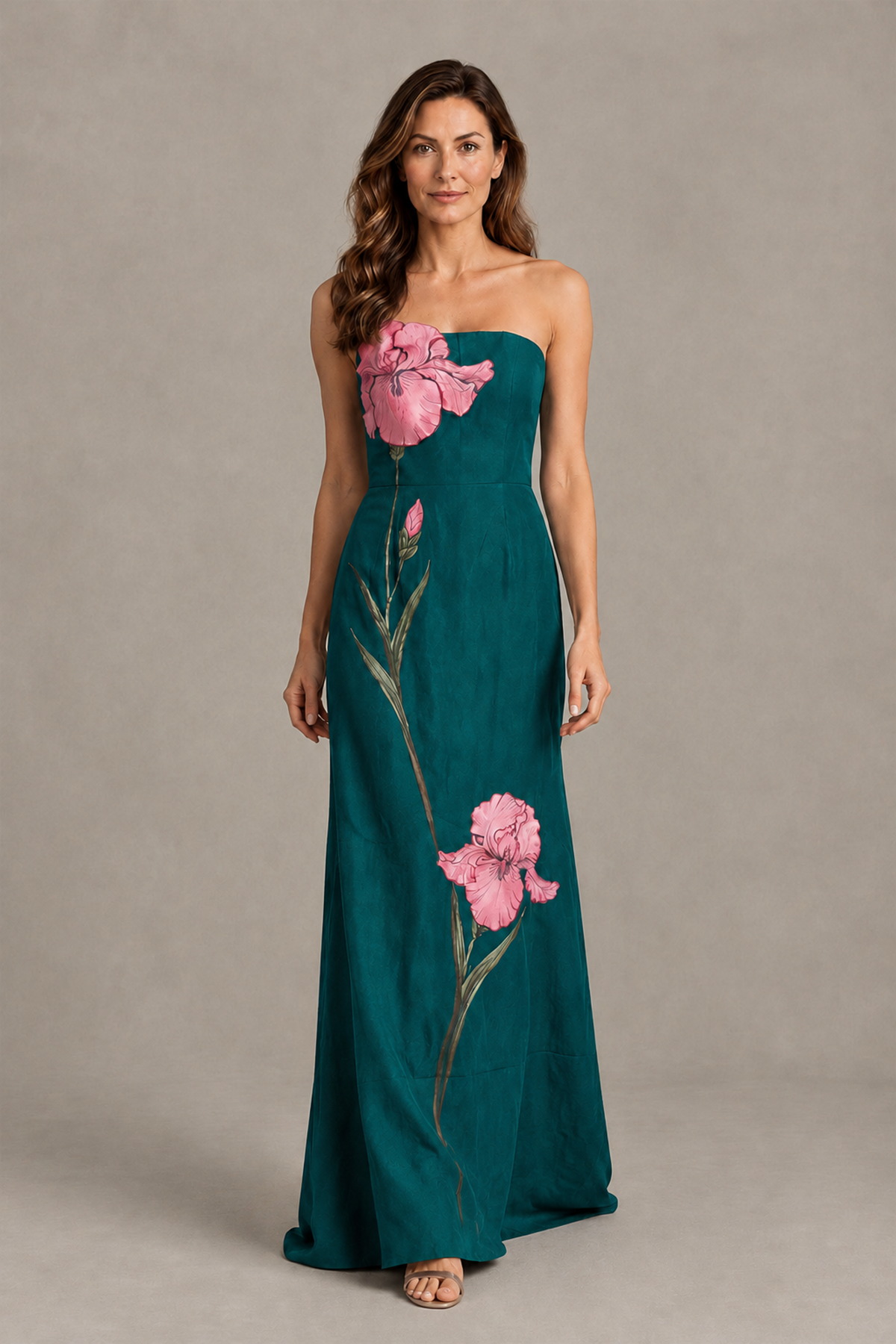 BOLODOO Peacock Strapless Floral Mother of the Bride Gown - Peacock - Peacock_04