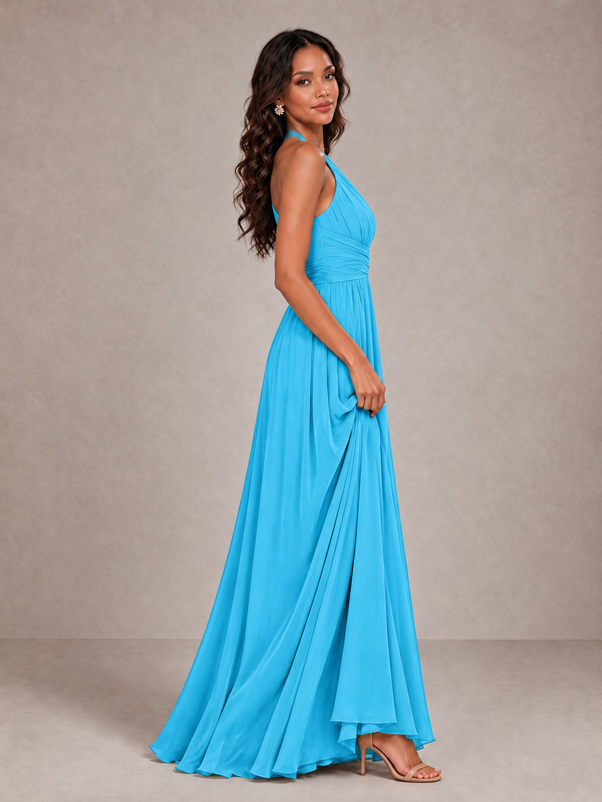BOLODOO Pool One-Shoulder A-Line Bridesmaid Dress - Pool - Pool_4