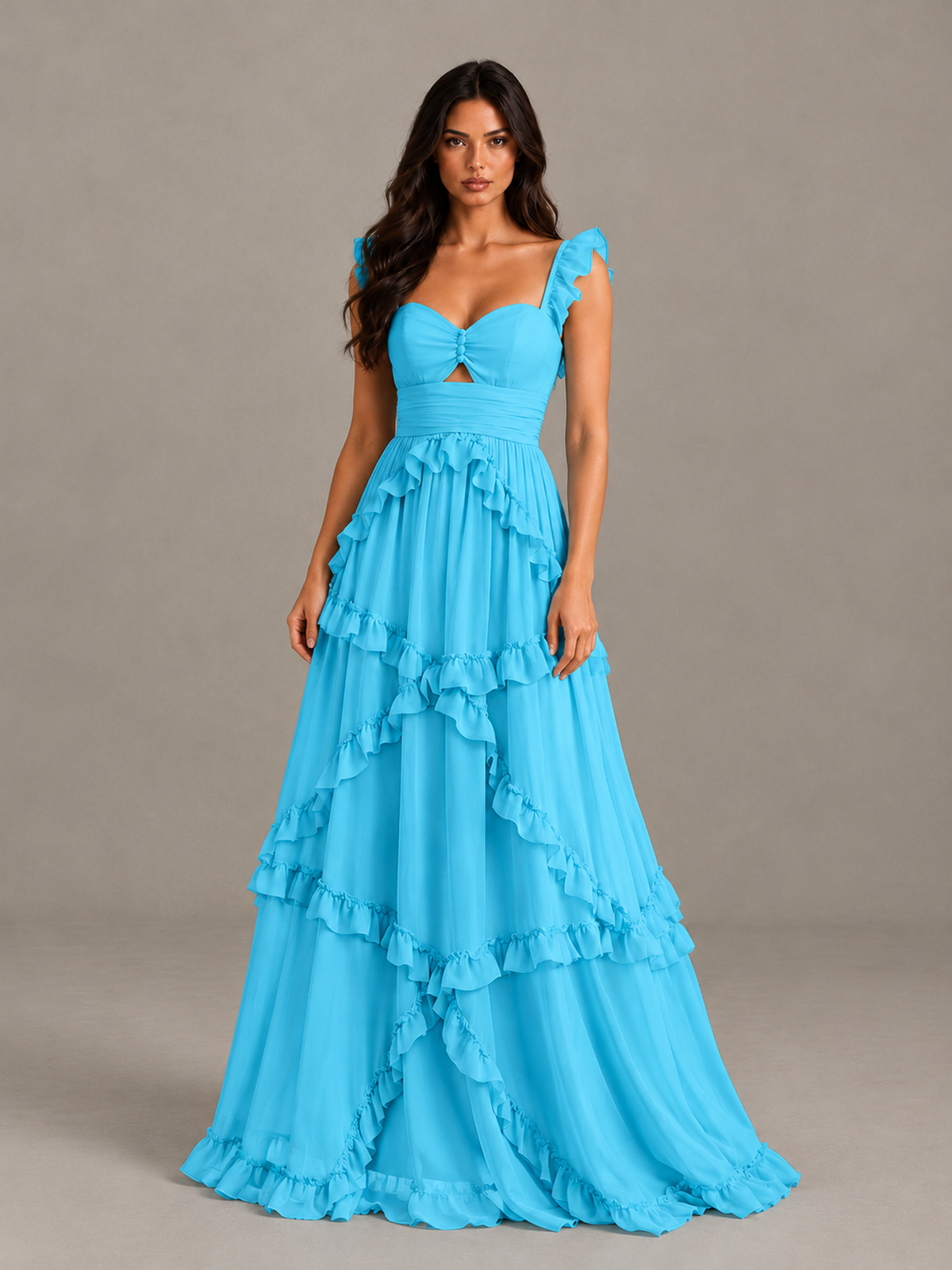 BOLODOO Pool Ruffle A-Line Prom Dress with Open Back - Pool - Pool (4)