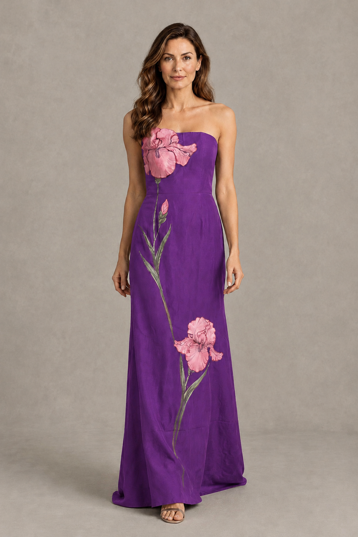 BOLODOO Purple Strapless Floral Mother of the Bride Gown - Purple - Purple_04
