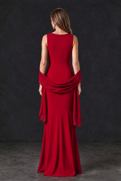 BOLODOO Red Floral Sleeveless Mother of the Bride Dress - Red - Red_2