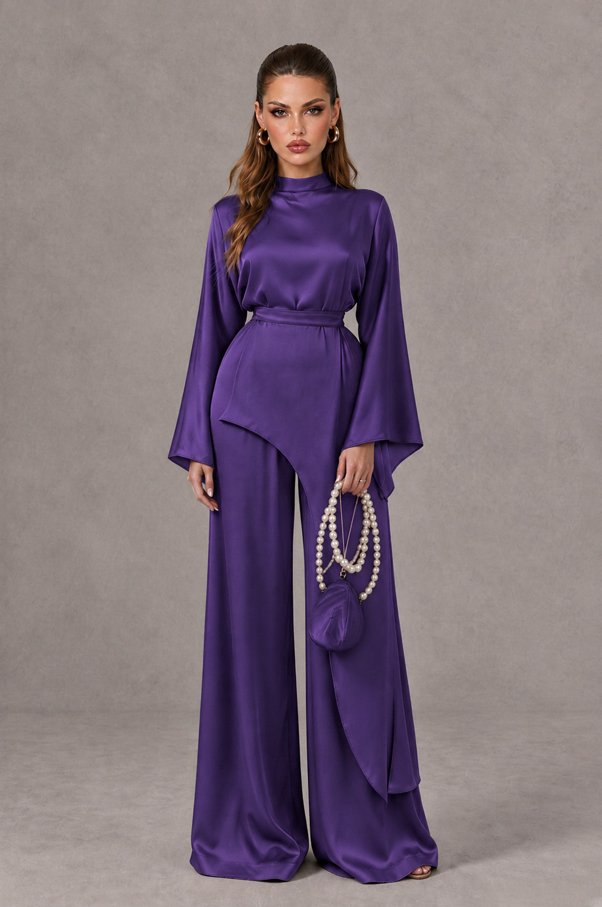 BOLODOO Regency Satin-Look Long Sleeve Wide-Leg Jumpsuit - Regency - Regency_01