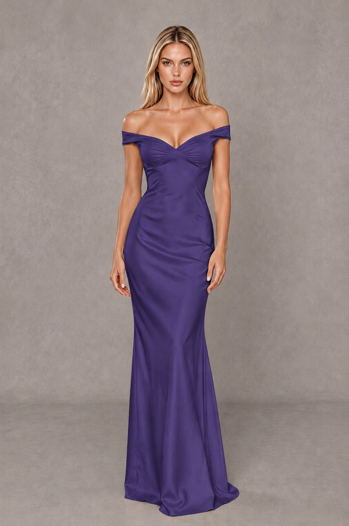 BOLODOO Regency Off-Shoulder Open-Back Satin Evening Gown - Regency - Regency_01