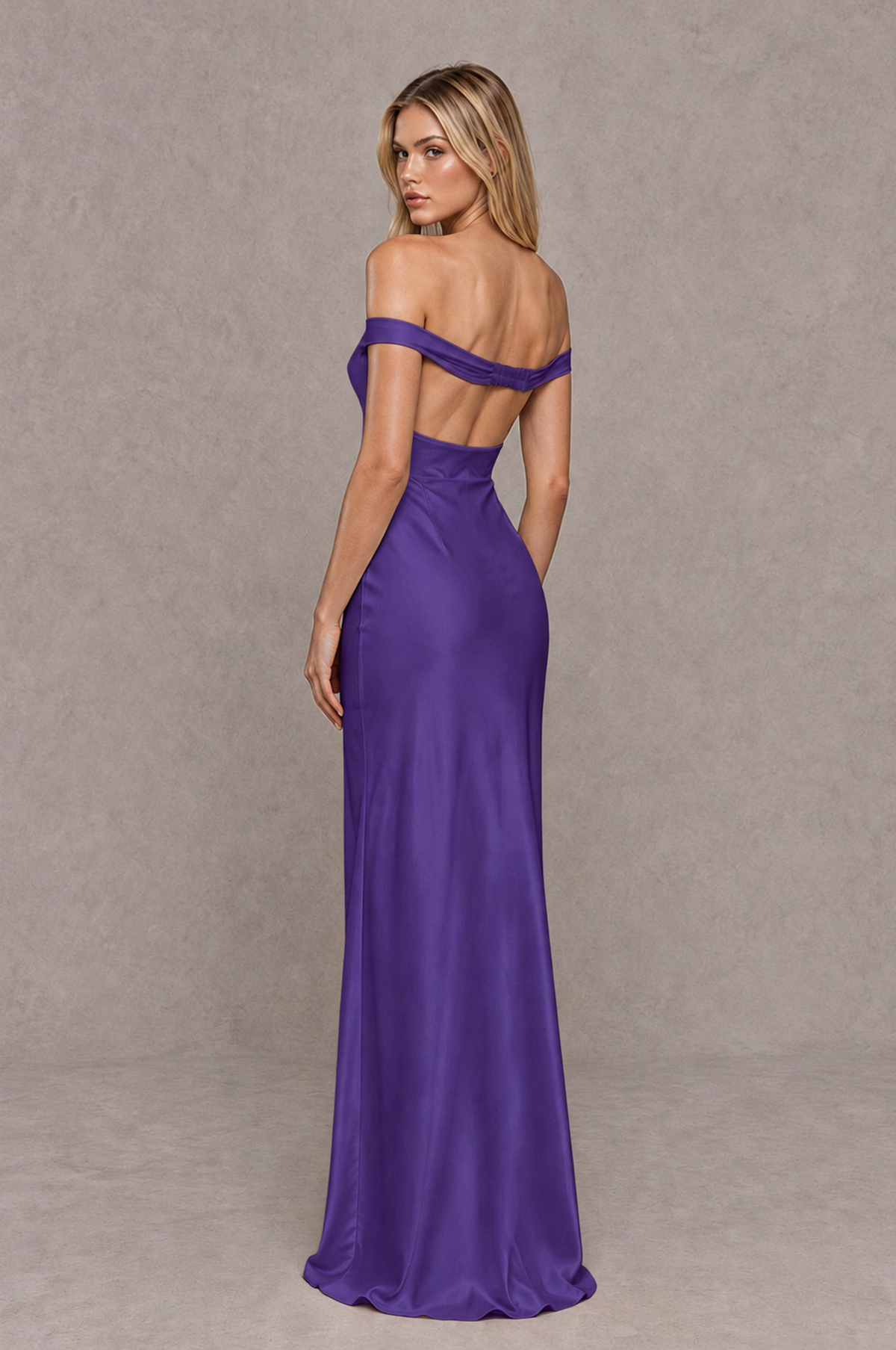 BOLODOO Regency Off-Shoulder Open-Back Satin Evening Gown - Regency - Regency_02