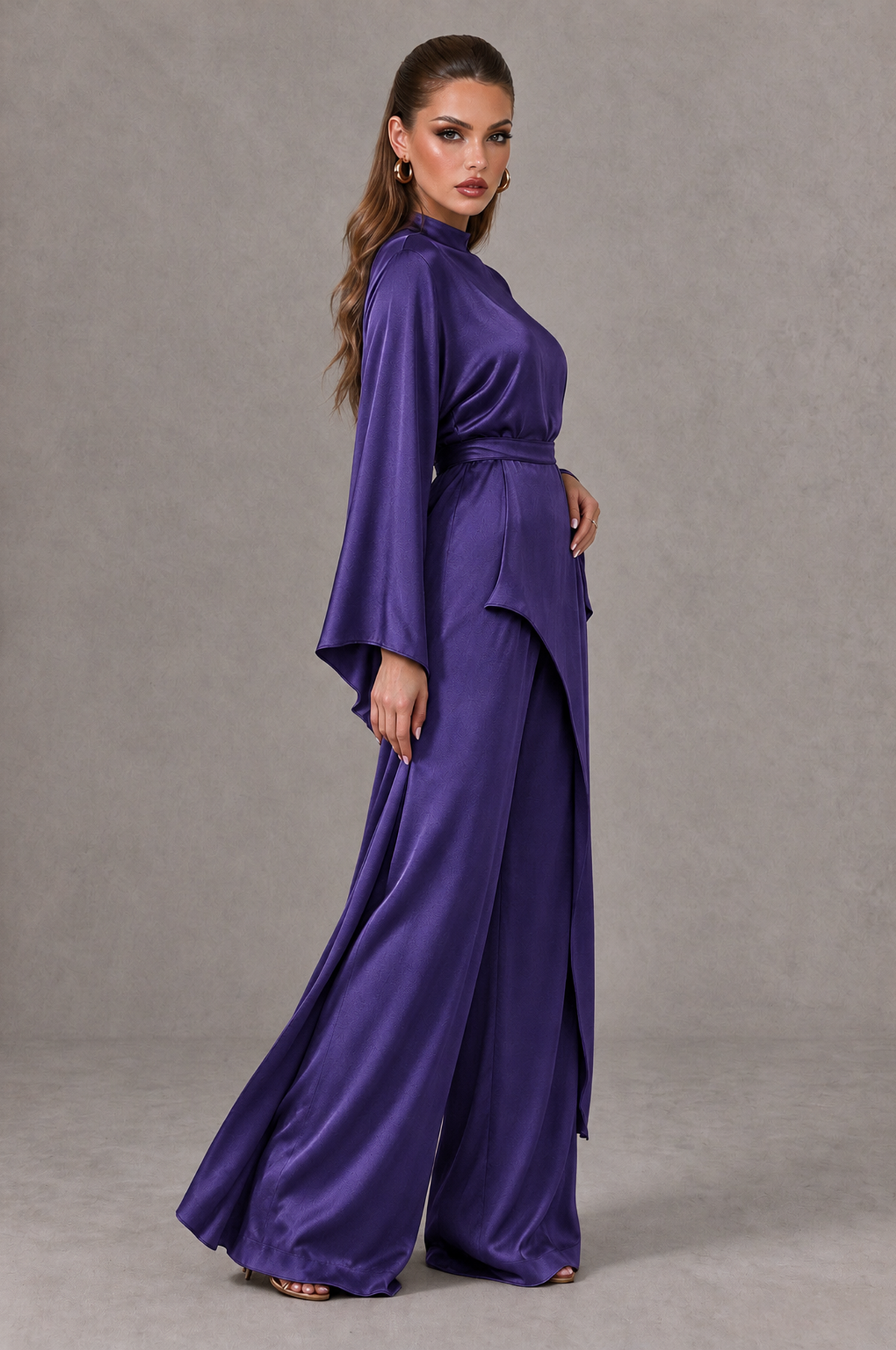 BOLODOO Regency Satin-Look Long Sleeve Wide-Leg Jumpsuit - Regency - Regency_03