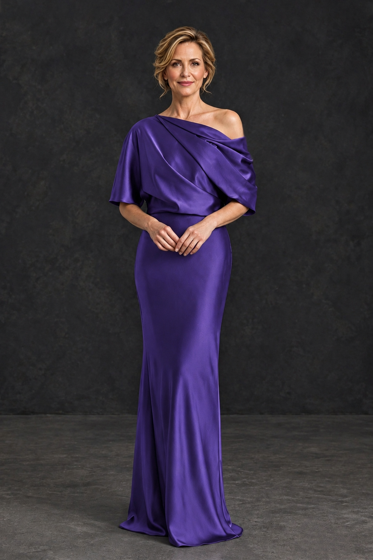 BOLODOO Regency Satin Asymmetric Mother of the Bride Dress - Regency - Regency_1