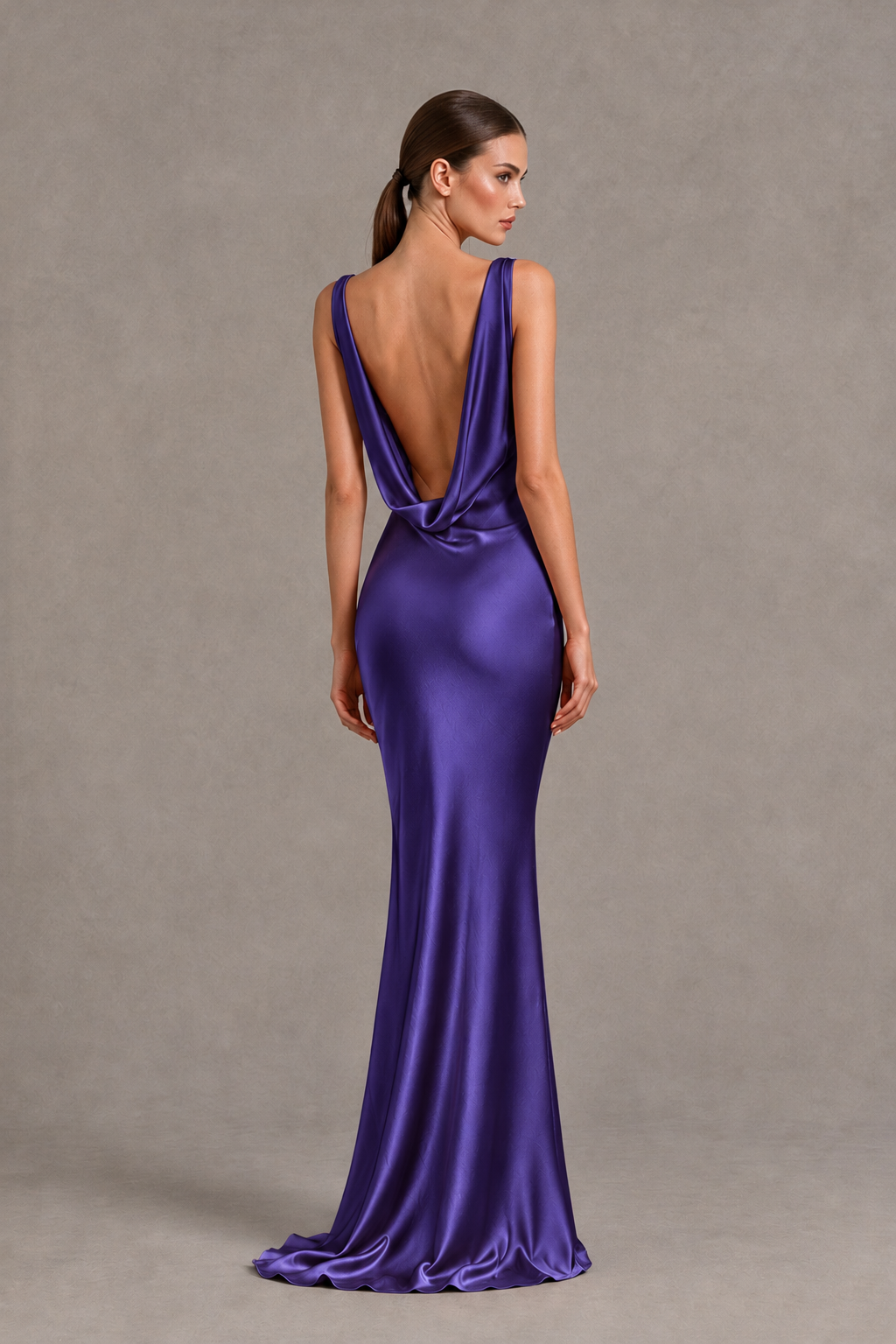 BOLODOO Regency Cowl Neck Backless Satin Mermaid Evening Dress - Regency - Regency_2