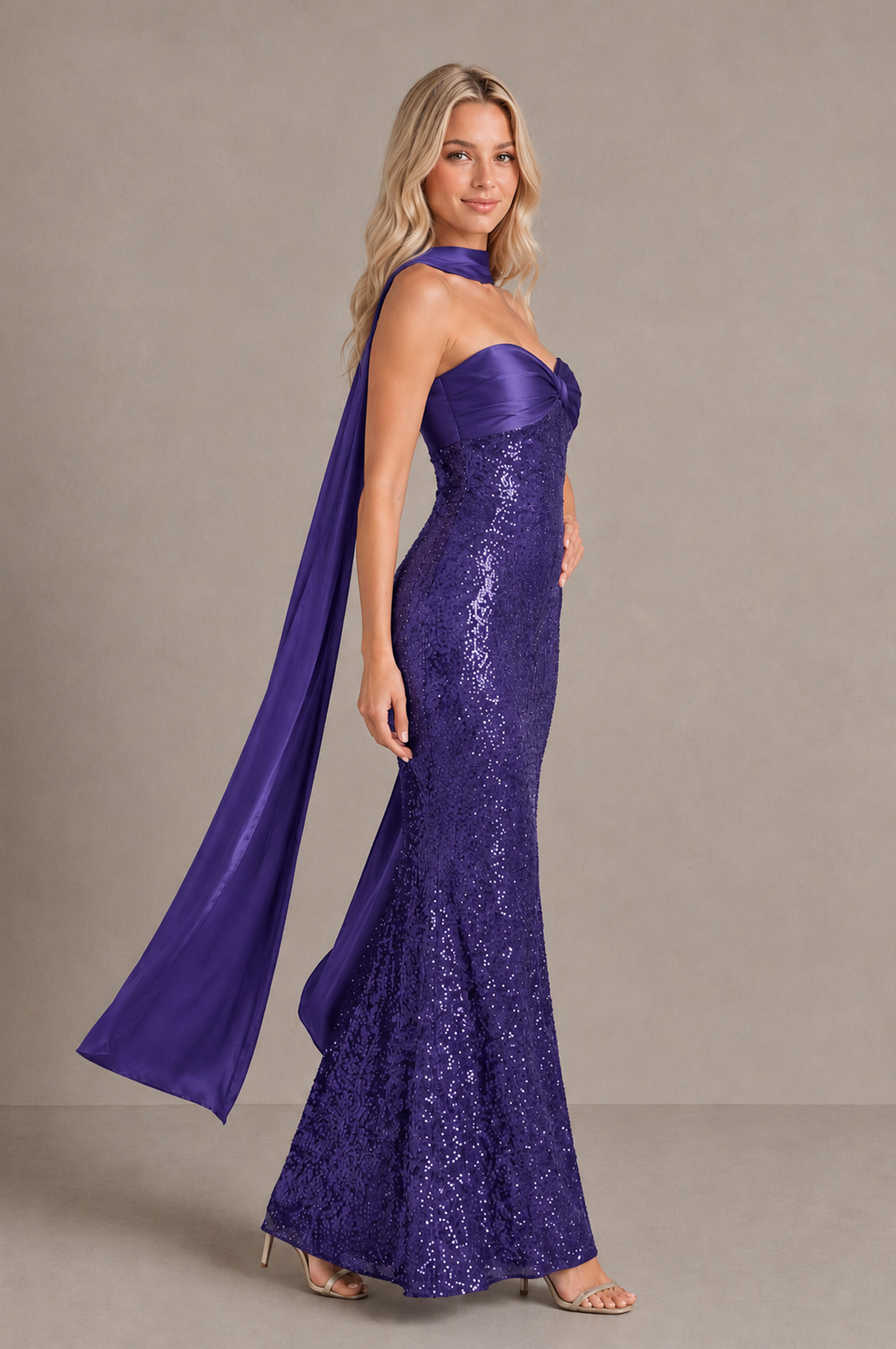 BOLODOO Regency Strapless Sweetheart Evening Dress with Scarf - Regency - Regency_4