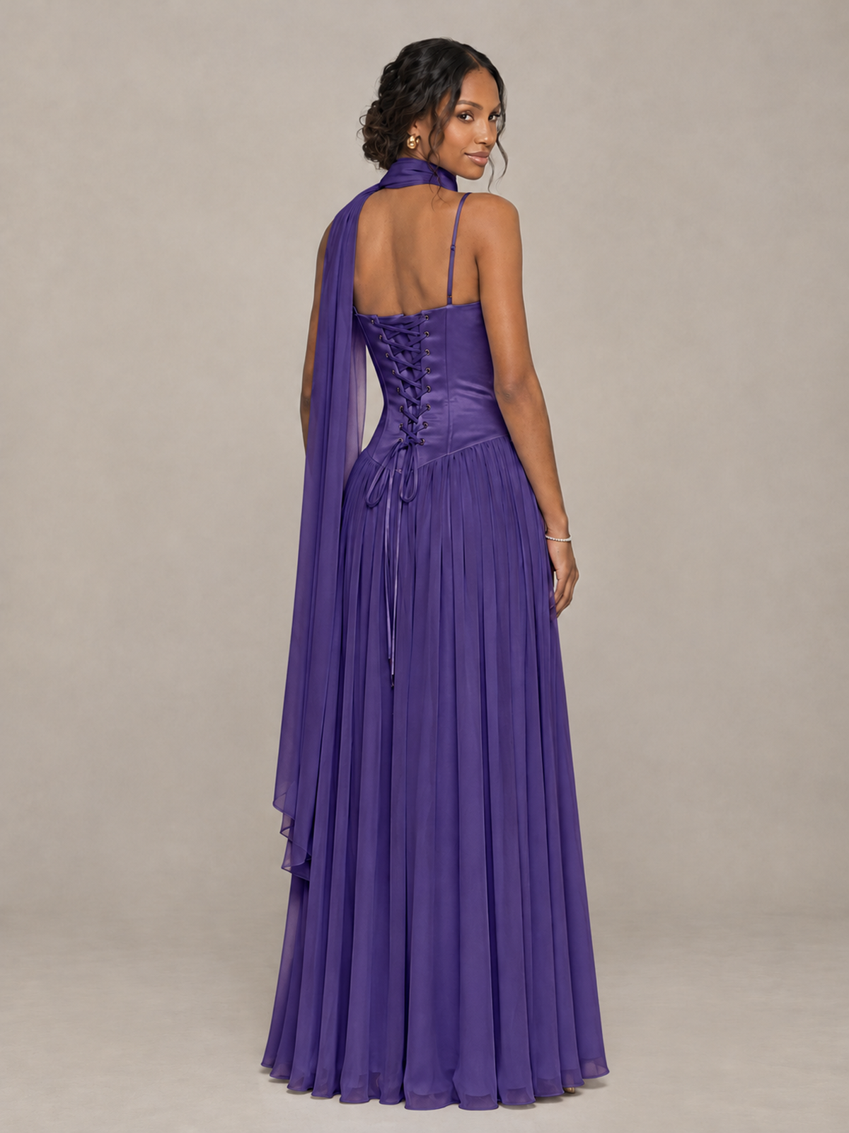 BOLODOO Regency Corset Bridesmaid Dress with Scarf - Regency - Regency (2)