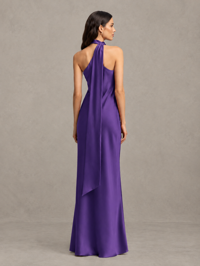 BOLODOO Regency Satin One-Shoulder Bridesmaid Dress with Open Back - Regency - Regency (2)