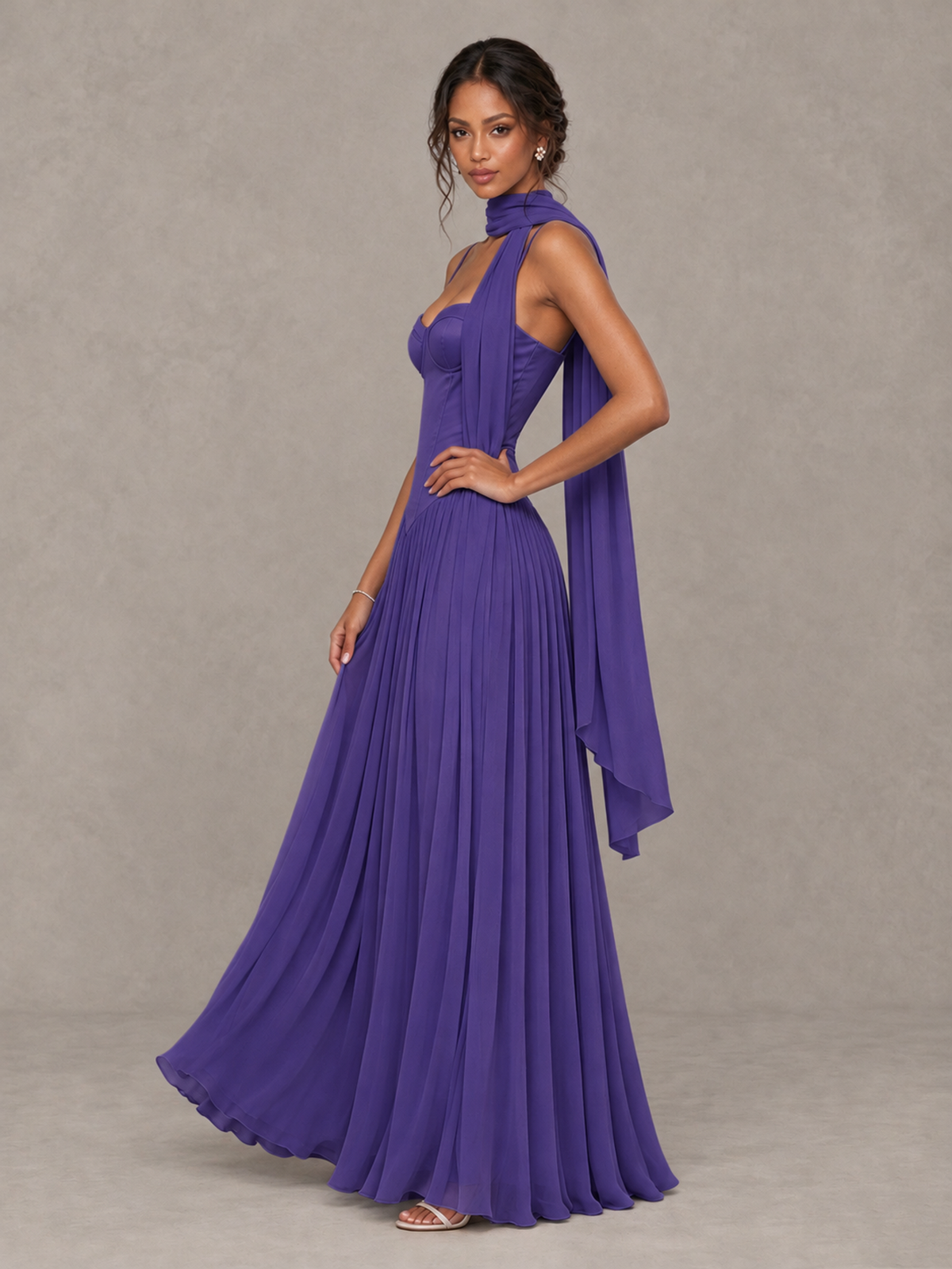 BOLODOO Regency Corset Bridesmaid Dress with Scarf - Regency - Regency (3)