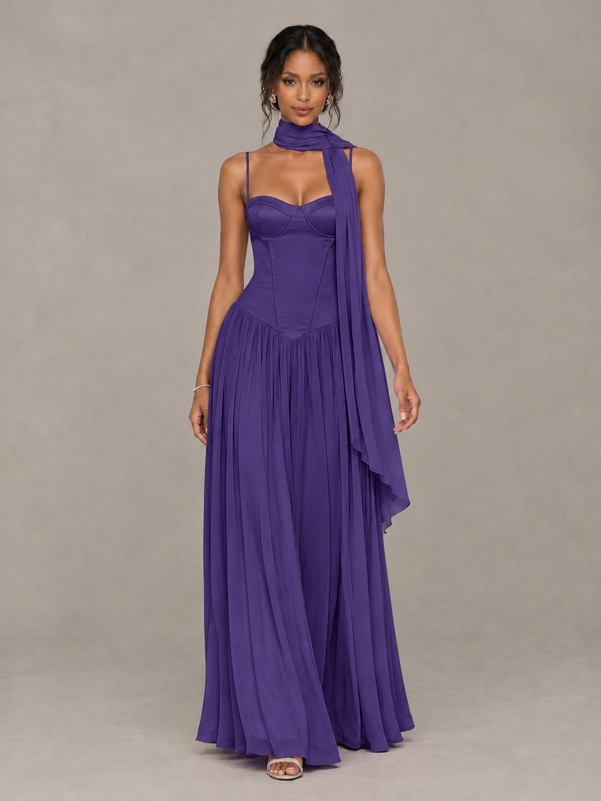 BOLODOO Regency Corset Bridesmaid Dress with Scarf - Regency - Regency (4)