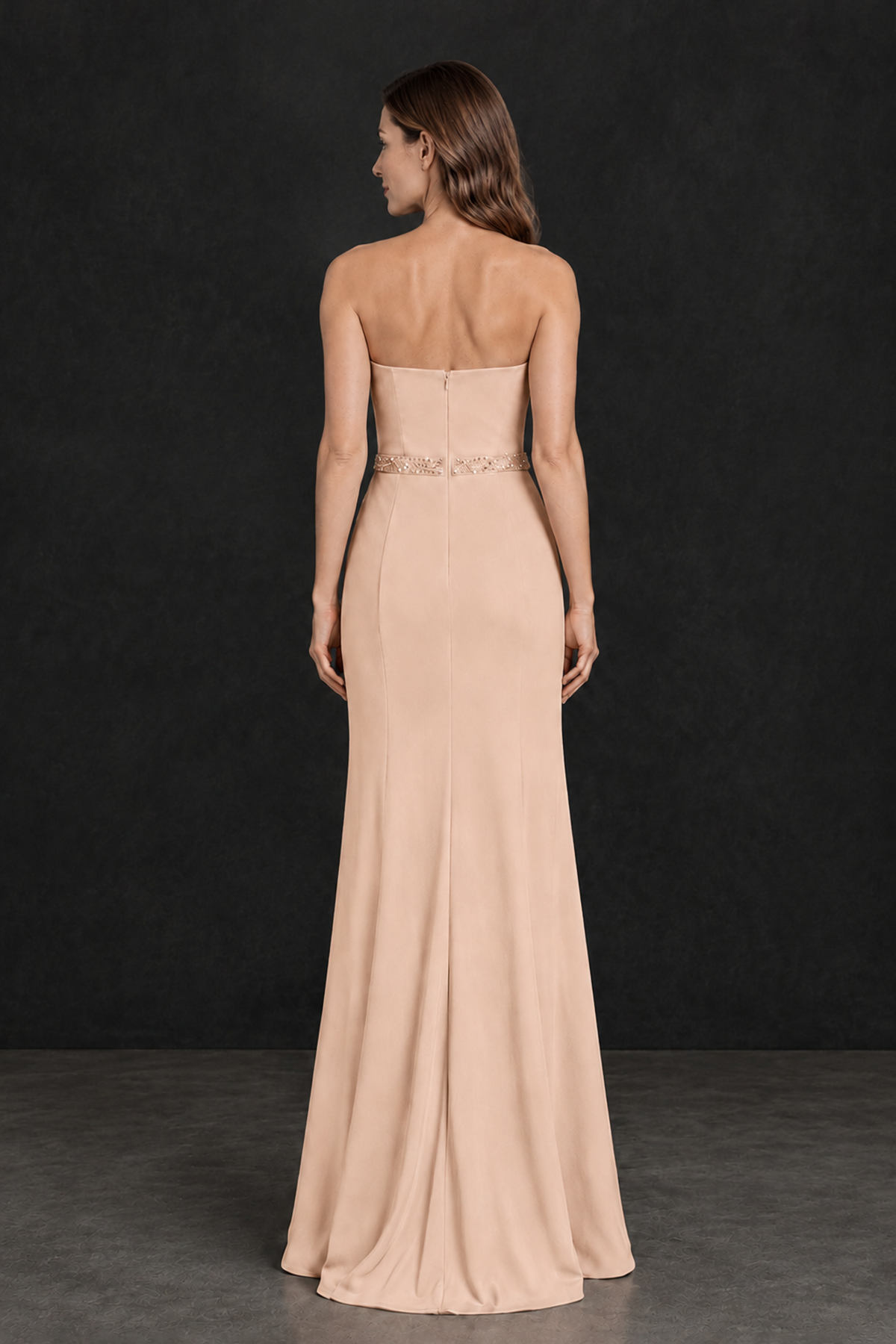 BOLODOO Rose Gold Strapless Mother of the Bride Dress with 3D Floral Appliques - Rose Gold - Rose_Gold_2