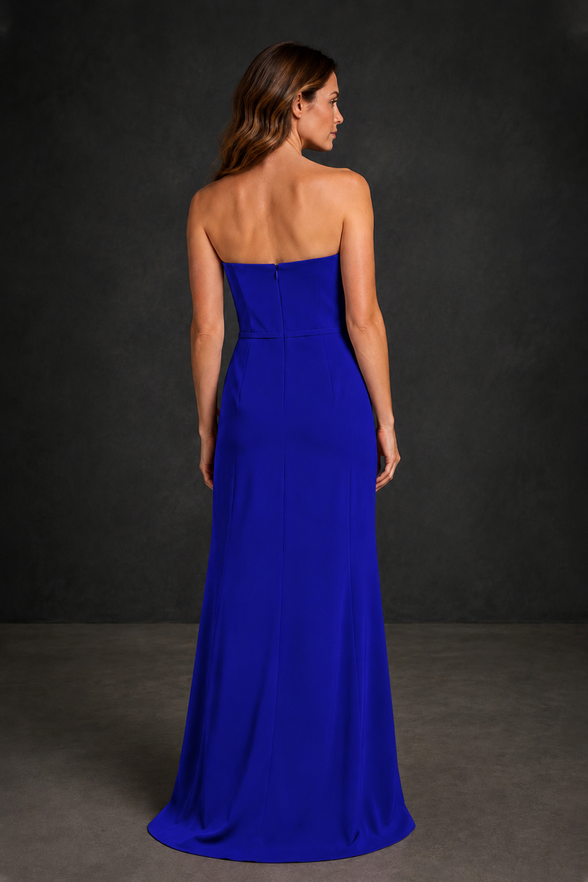 BOLODOO Royal Blue Strapless Mother of the Bride Dress with Ruffle Detail - Royal Blue - Royal_Blue_2