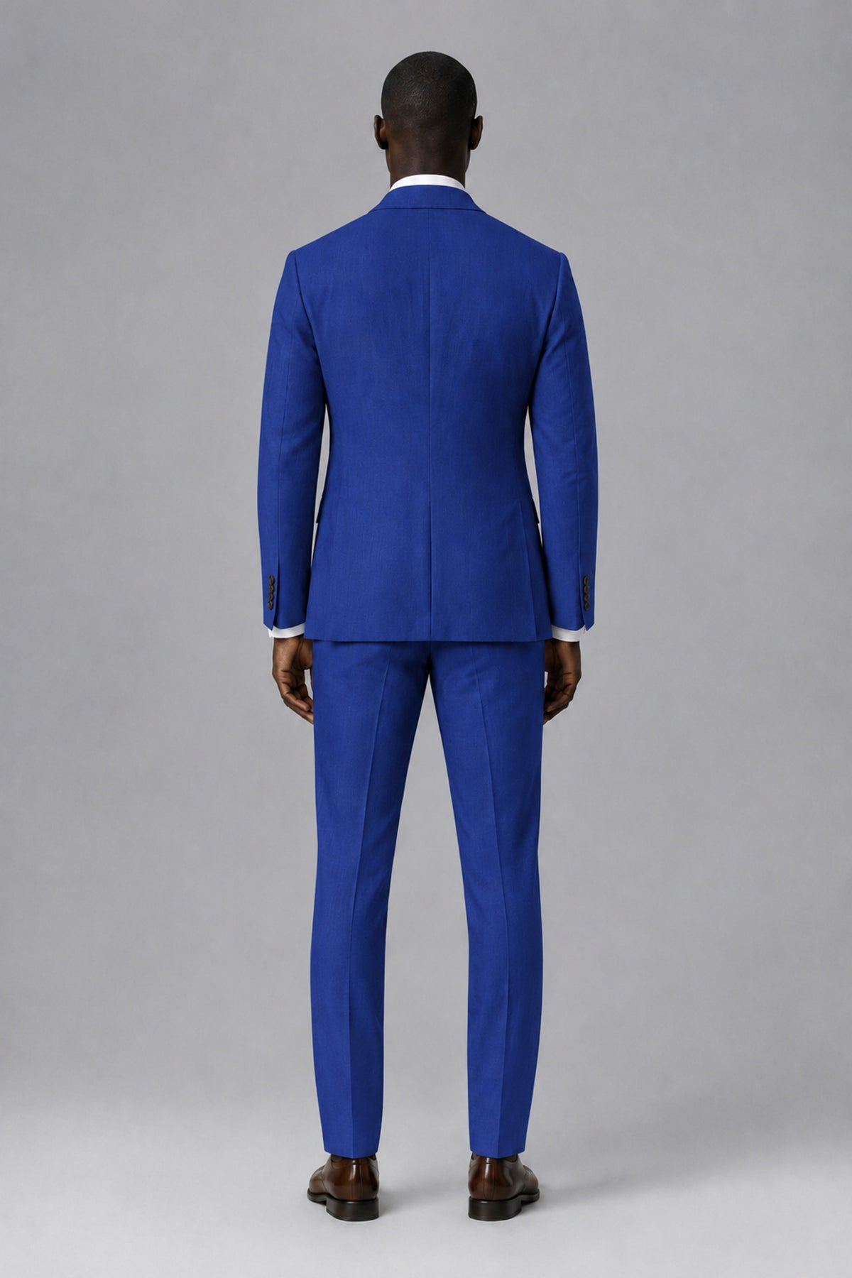 Men's Royal Blue Two-Piece Notch Lapel Suit - Royal Blue - Royal Blue_3