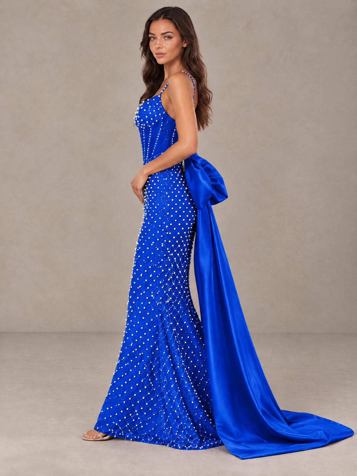 BOLODOO Royal Blue Beaded Corset Prom Dress with Bow Train - Royal Blue - Royal_Blue_3