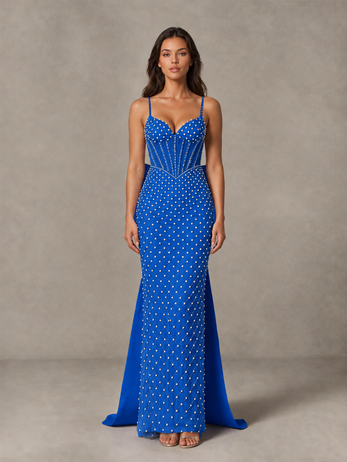 BOLODOO Royal Blue Beaded Corset Prom Dress with Bow Train - Royal Blue - Royal_Blue_4