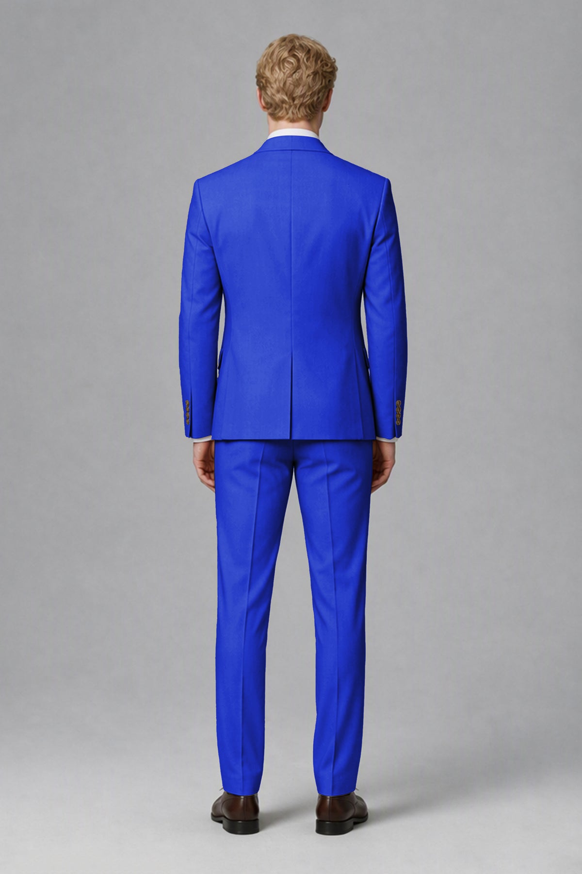 BOLODOO Men's Royal Blue Two-Piece Wedding Suit – Jacket & Trousers - Royal Blue