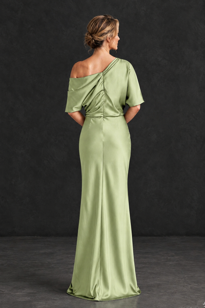 BOLODOO Sage Green Satin Asymmetric Mother of the Bride Dress - Sage Green - Sage Green_2
