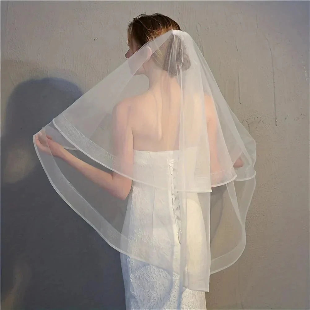 75CM Cut Edge Wedding Veil - BOLODOO