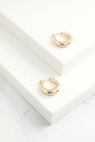 Simple Gold Circle Earrings - BOLODOO