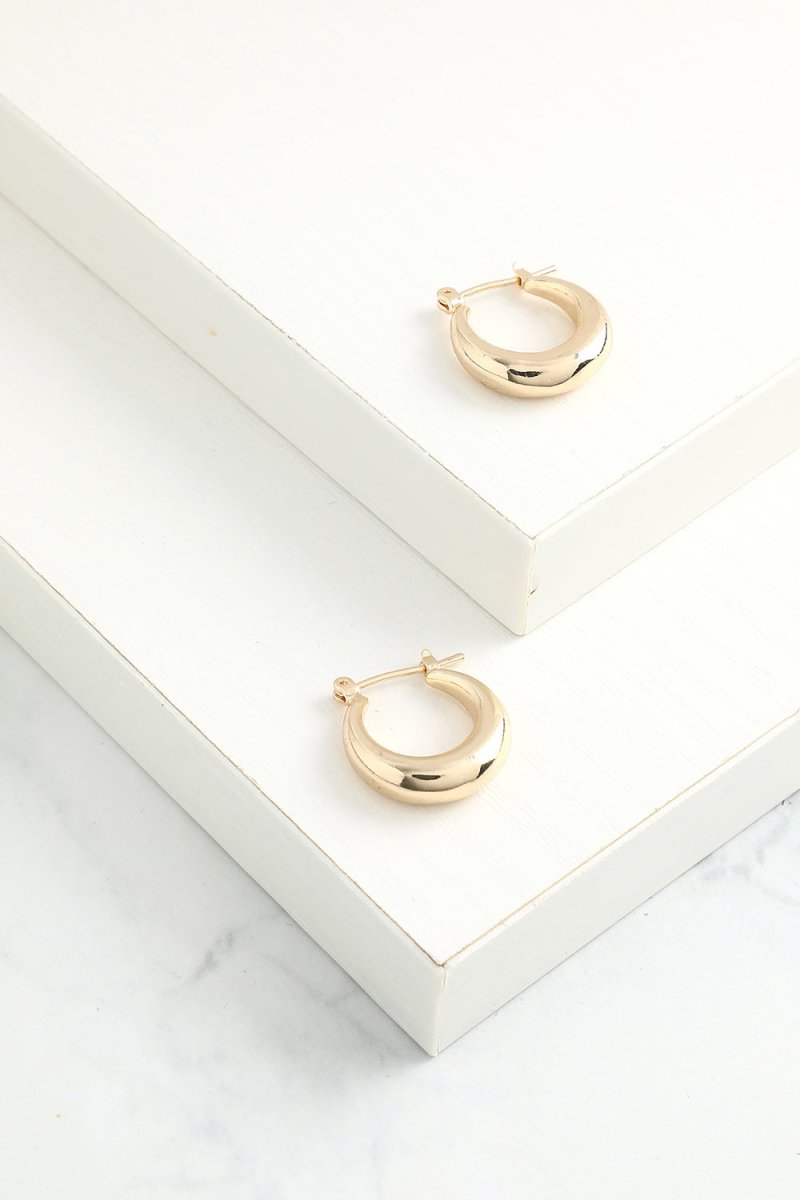 Simple Gold Circle Earrings - BOLODOO