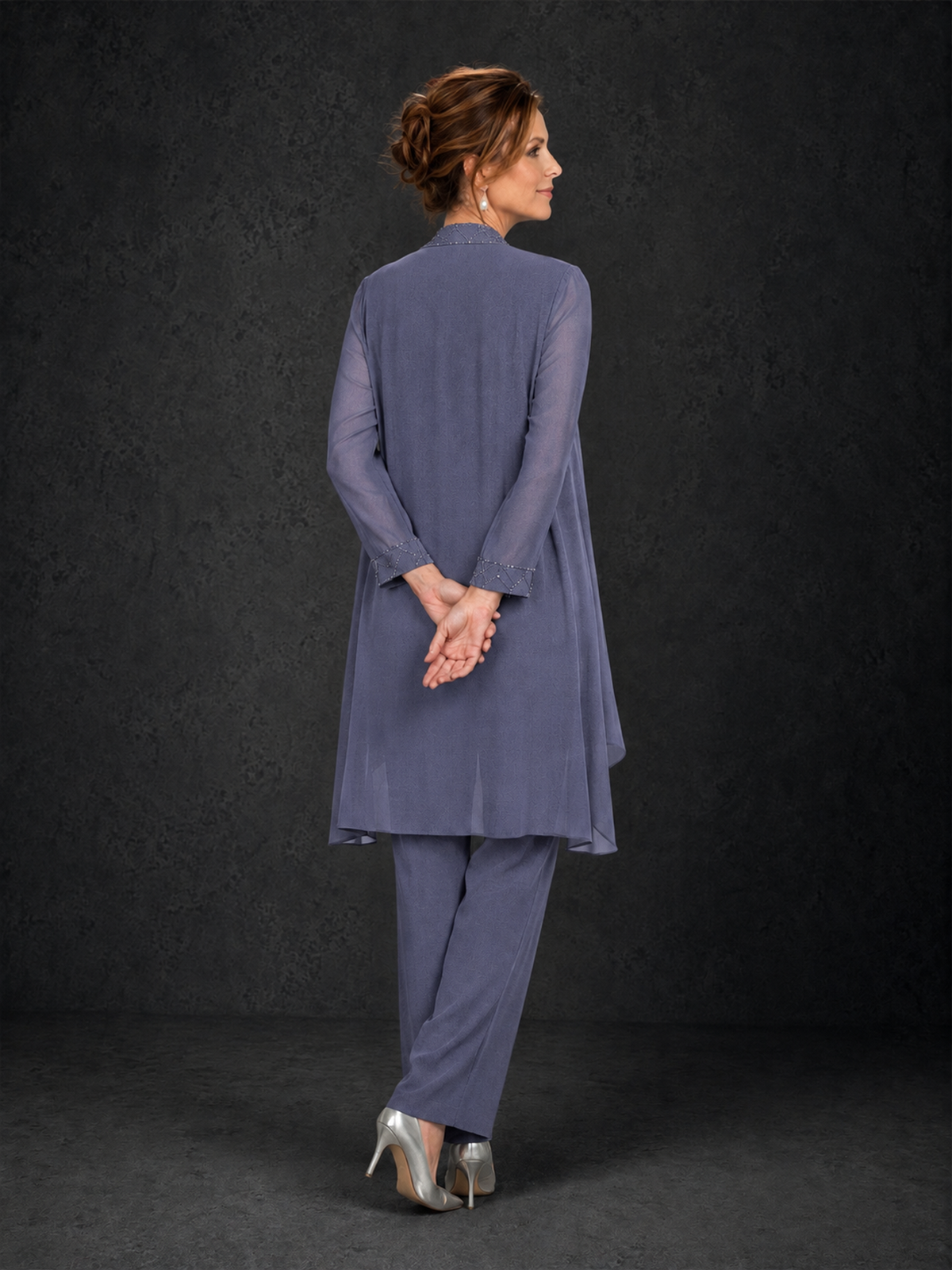 BOLODOO Stormy Blue 3-Piece Beaded Chiffon Duster Jacket Pant Suit - Stormy Blue - Stormy Blue_02