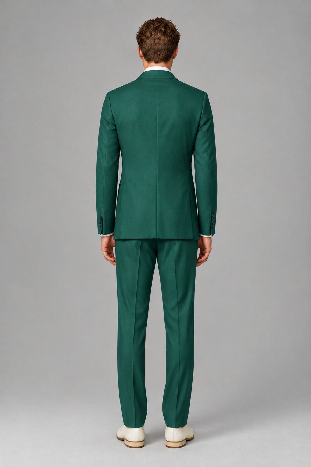 Bolodoo Men's Teal Wrap Tie-Waist Two-Piece Suit – Jacket & Trousers - Teal - Teal_3