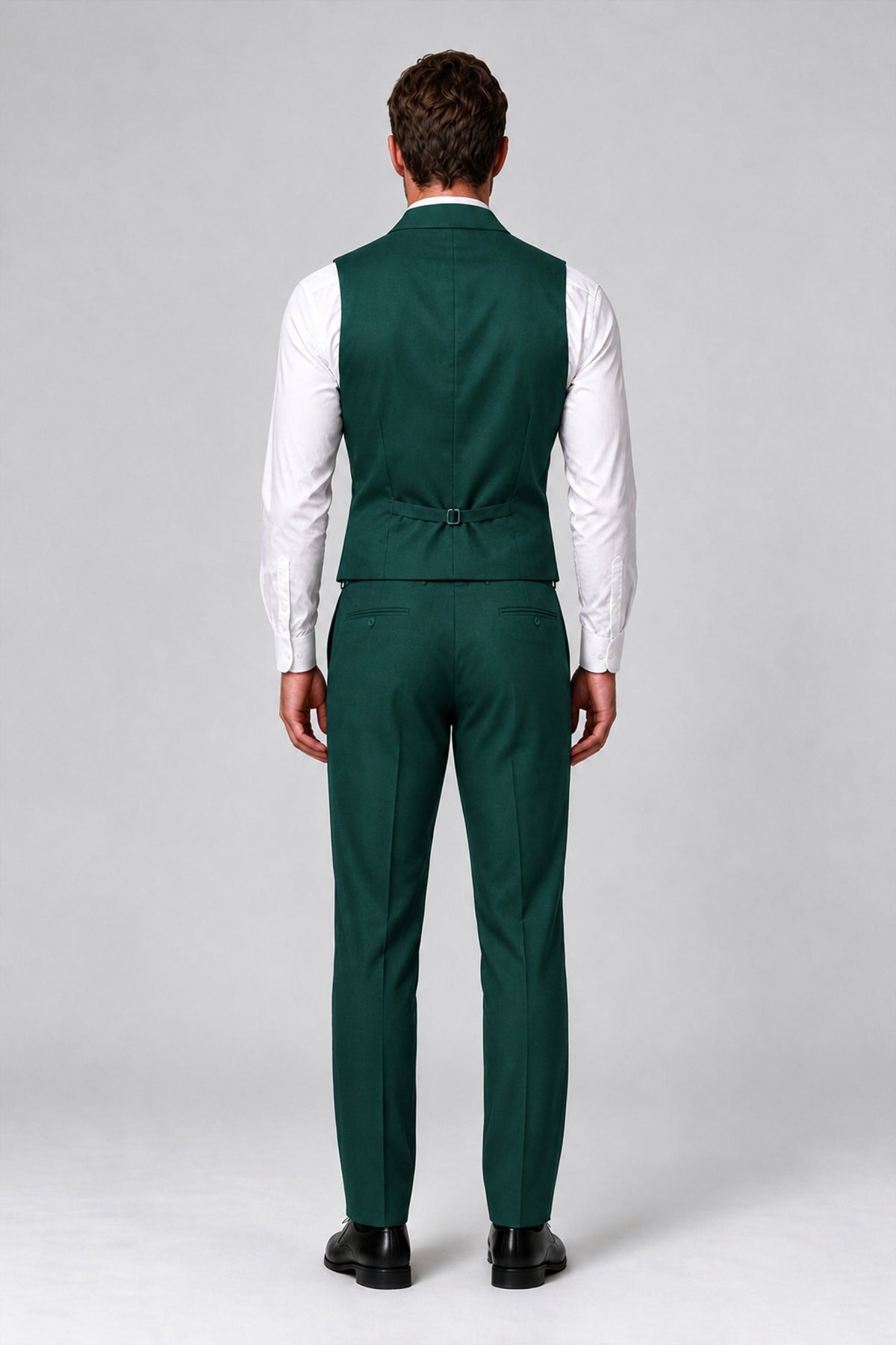 Bolodoo Men's Teal Double-Breasted Vest and Pants 2-Piece Suit - Teal - Teal_3