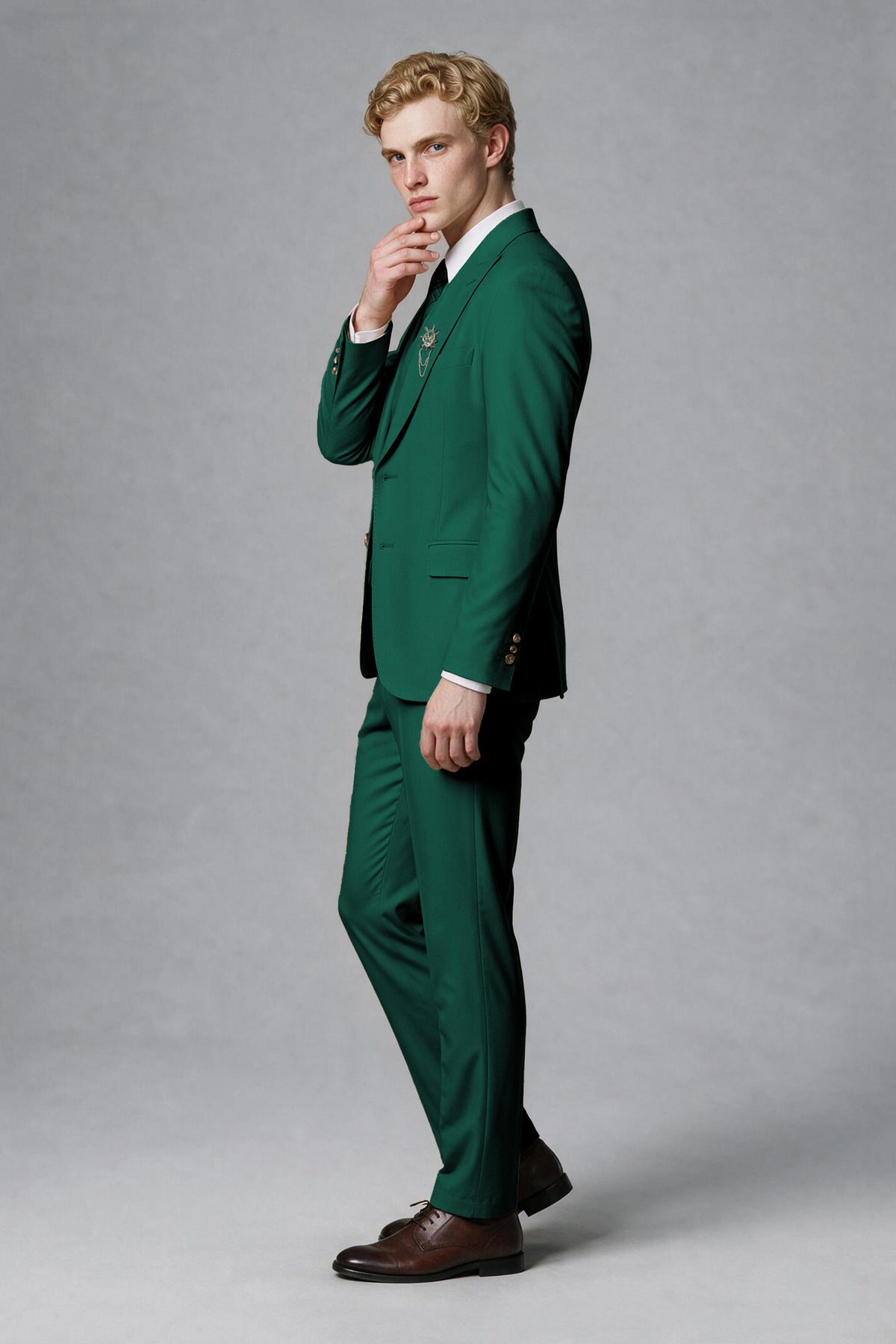 BOLODOO Men's Teal Two-Piece Wedding Suit – Jacket & Trousers - Teal
