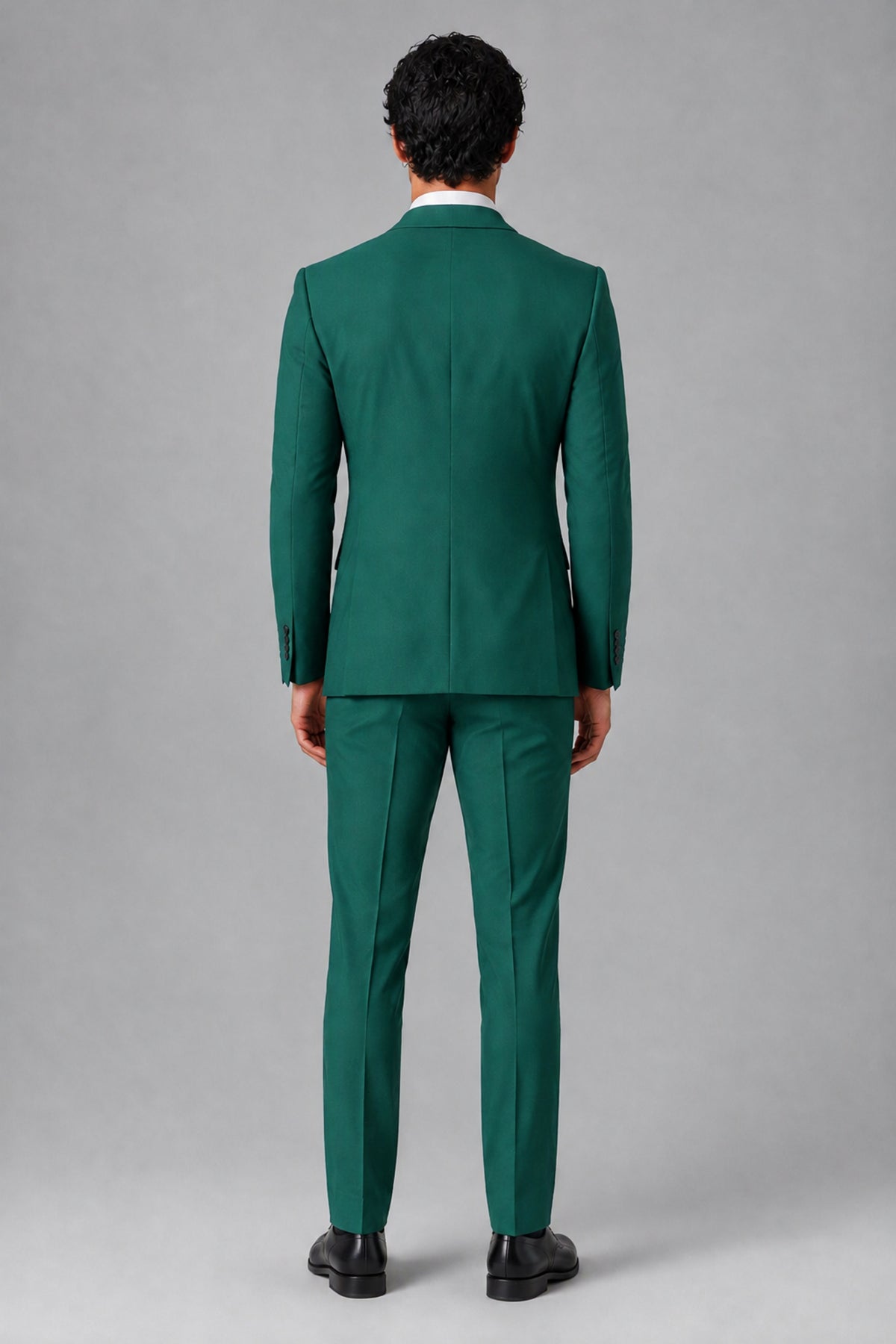 Bolodoo Men's Teal 2-Piece Suit – Notch Lapel Jacket & Trousers - Teal - Teal_4