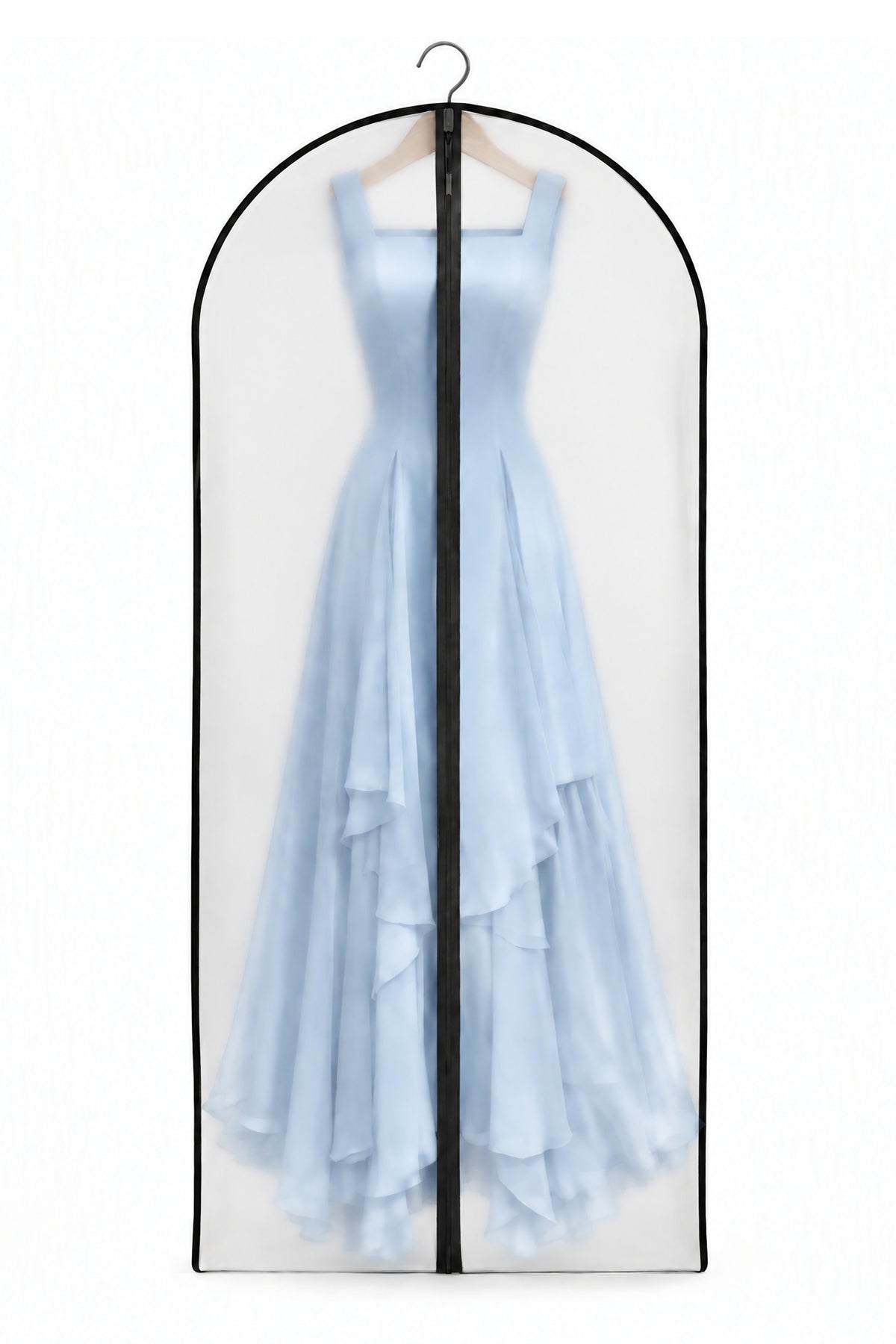 BOLODOO PEVA garment cover with sealed dust and splash protection for fine clothing