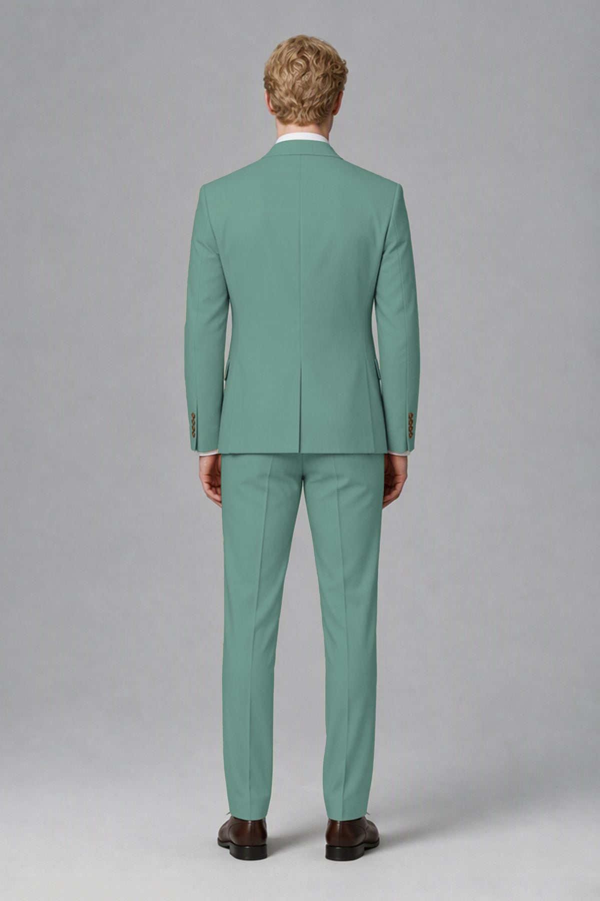 BOLODOO Men's Turquoise Two-Piece Wedding Suit – Jacket & Trousers - Turquoise