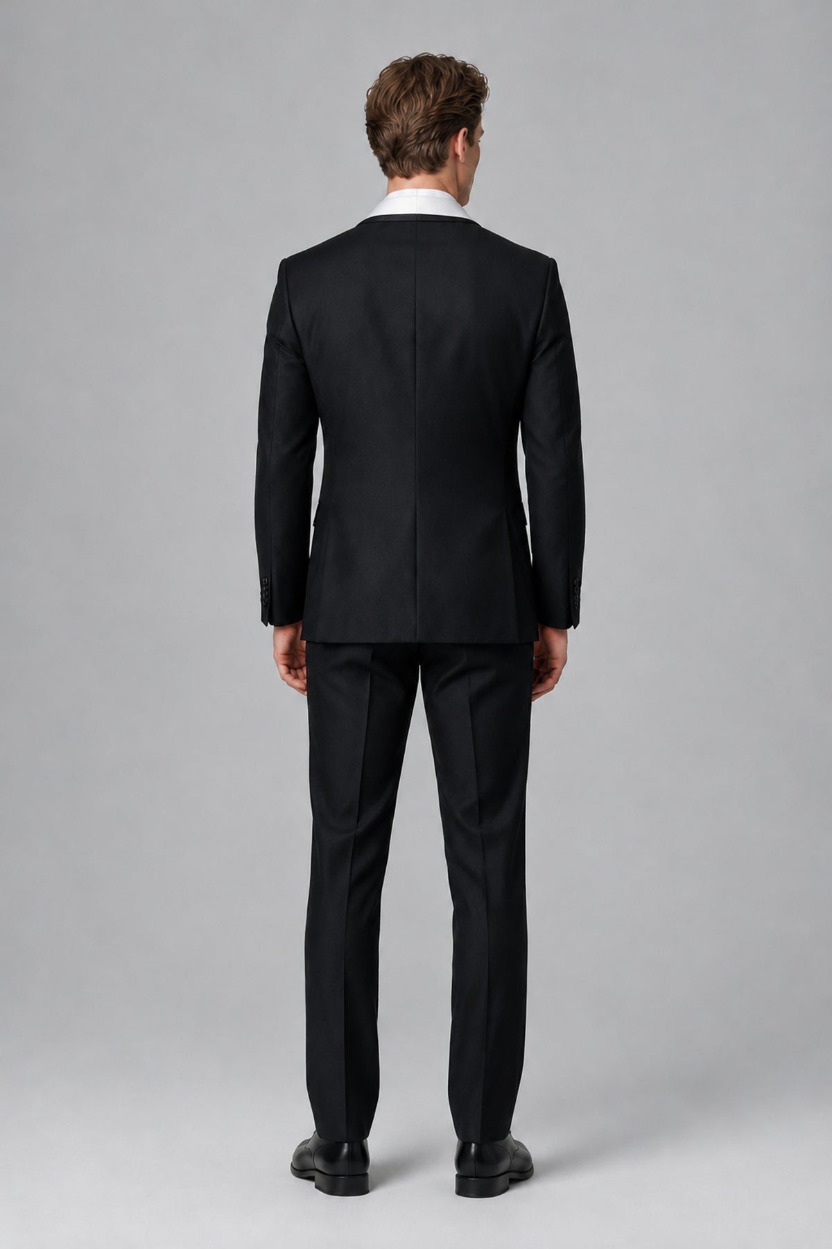 Bolodoo Men's White 3-Piece Shawl Lapel Tuxedo Suit - White - White_3