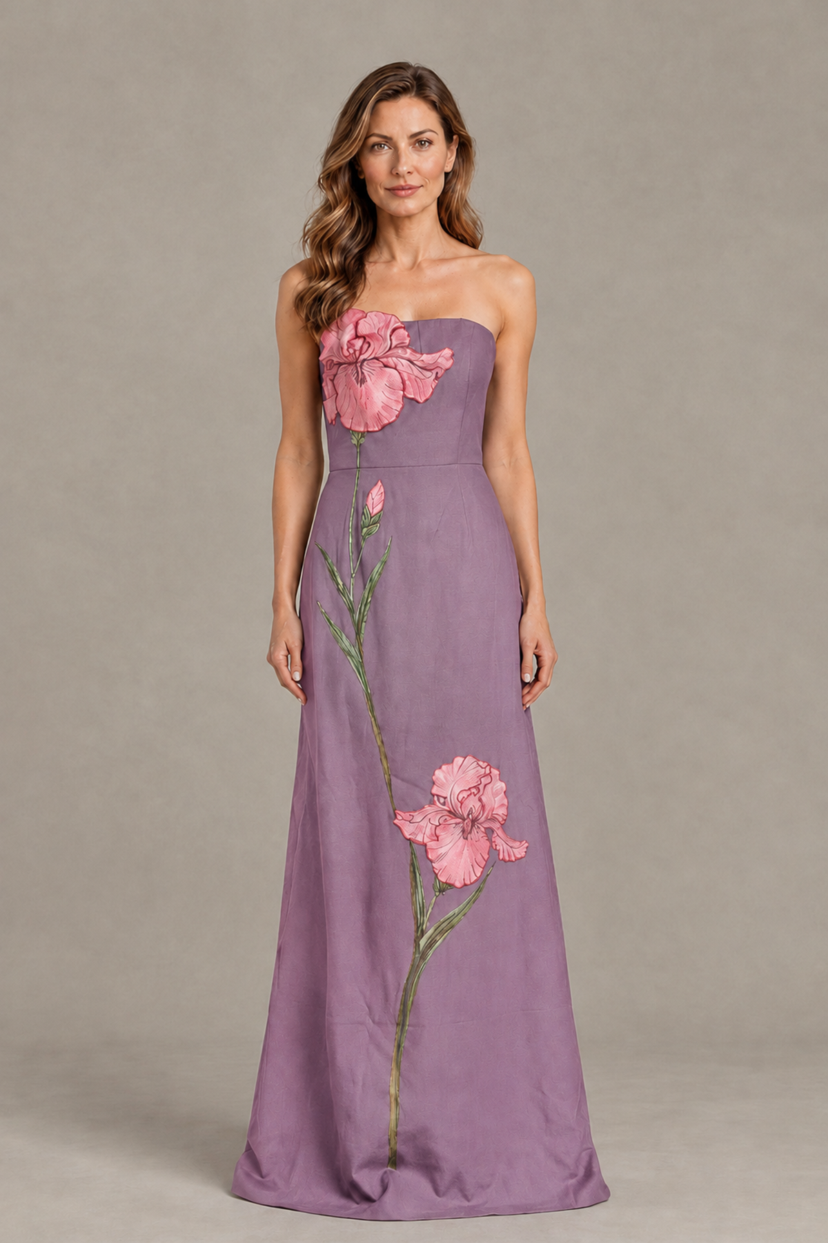 BOLODOO Wisteria Strapless Floral Mother of the Bride Gown - Wisteria - Wisteria_01