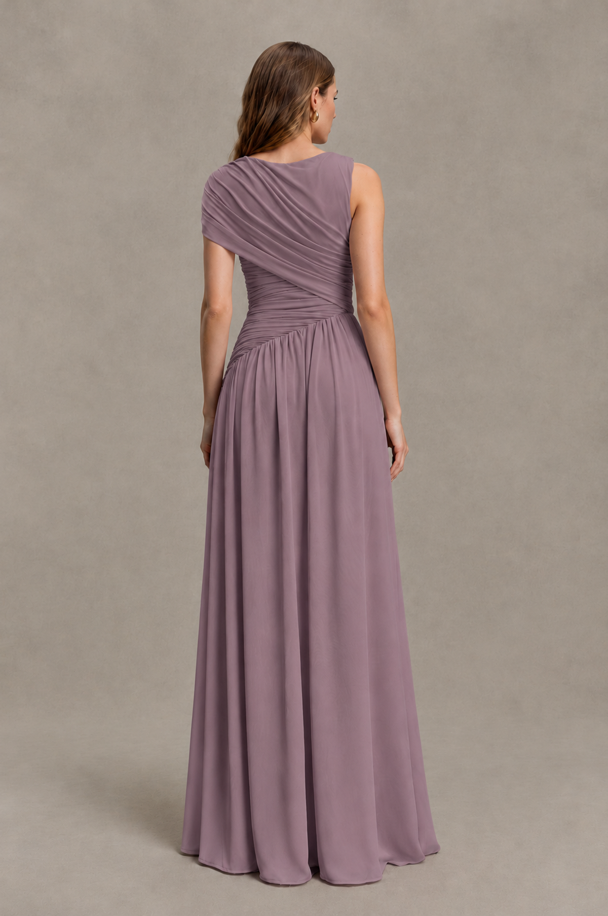BOLODOO Wisteria One-Shoulder Ruched Floor-Length Bridesmaid Dress - Wisteria - Wisteria_02