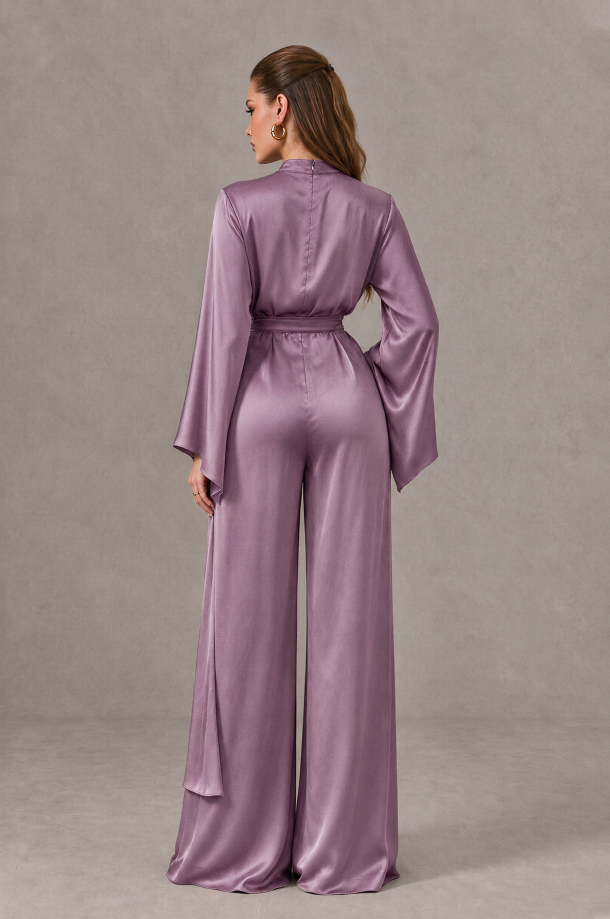 BOLODOO Wisteria Satin-Look Long Sleeve Wide-Leg Jumpsuit - Wisteria - Wisteria_02